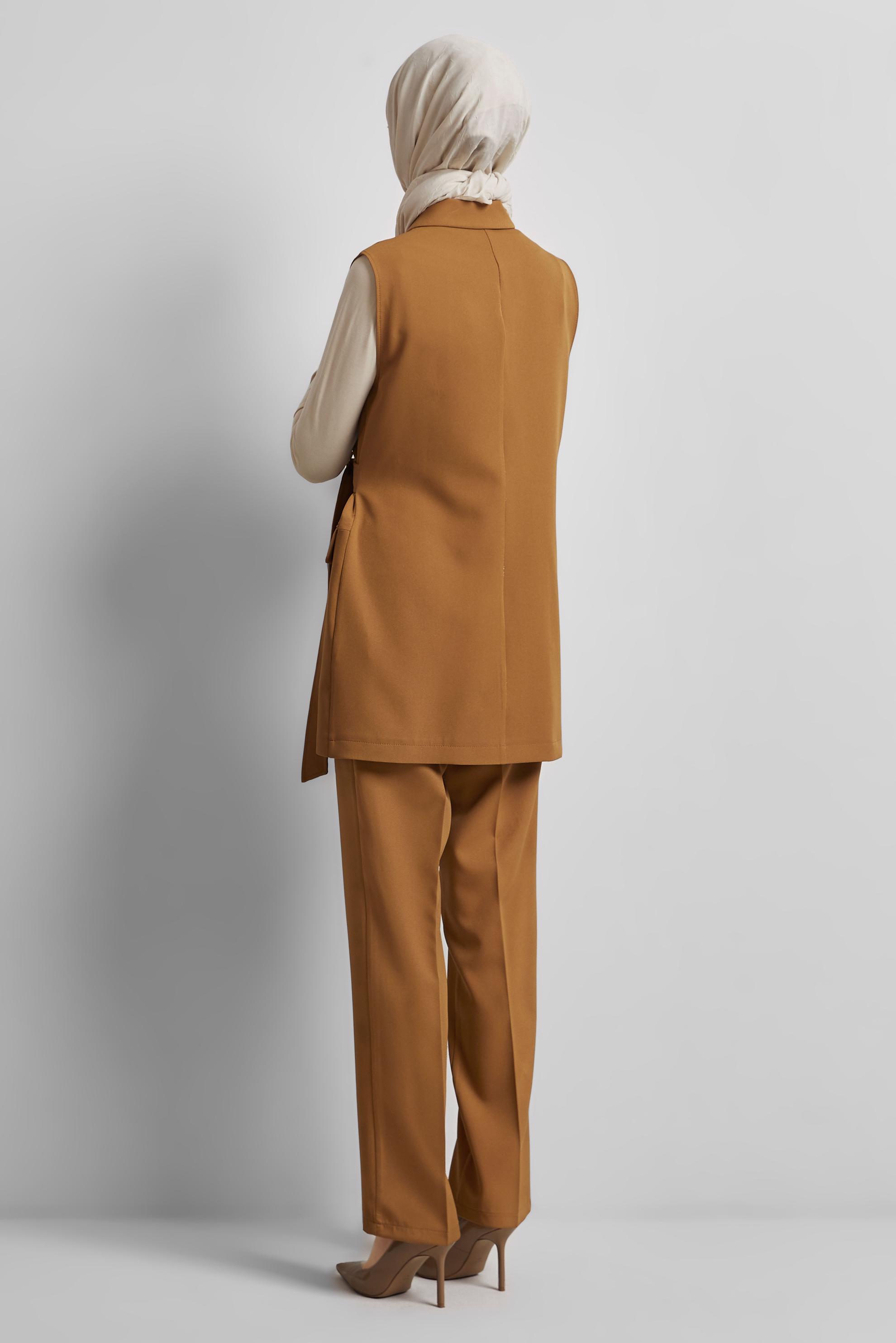 Hijab clothing YELLOW PANTS SUIT WITH VEST 45344