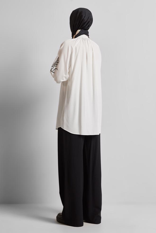 Vêtements hijab NOIR COSTUME PANTALON LARGE 45349 - ALVİNA