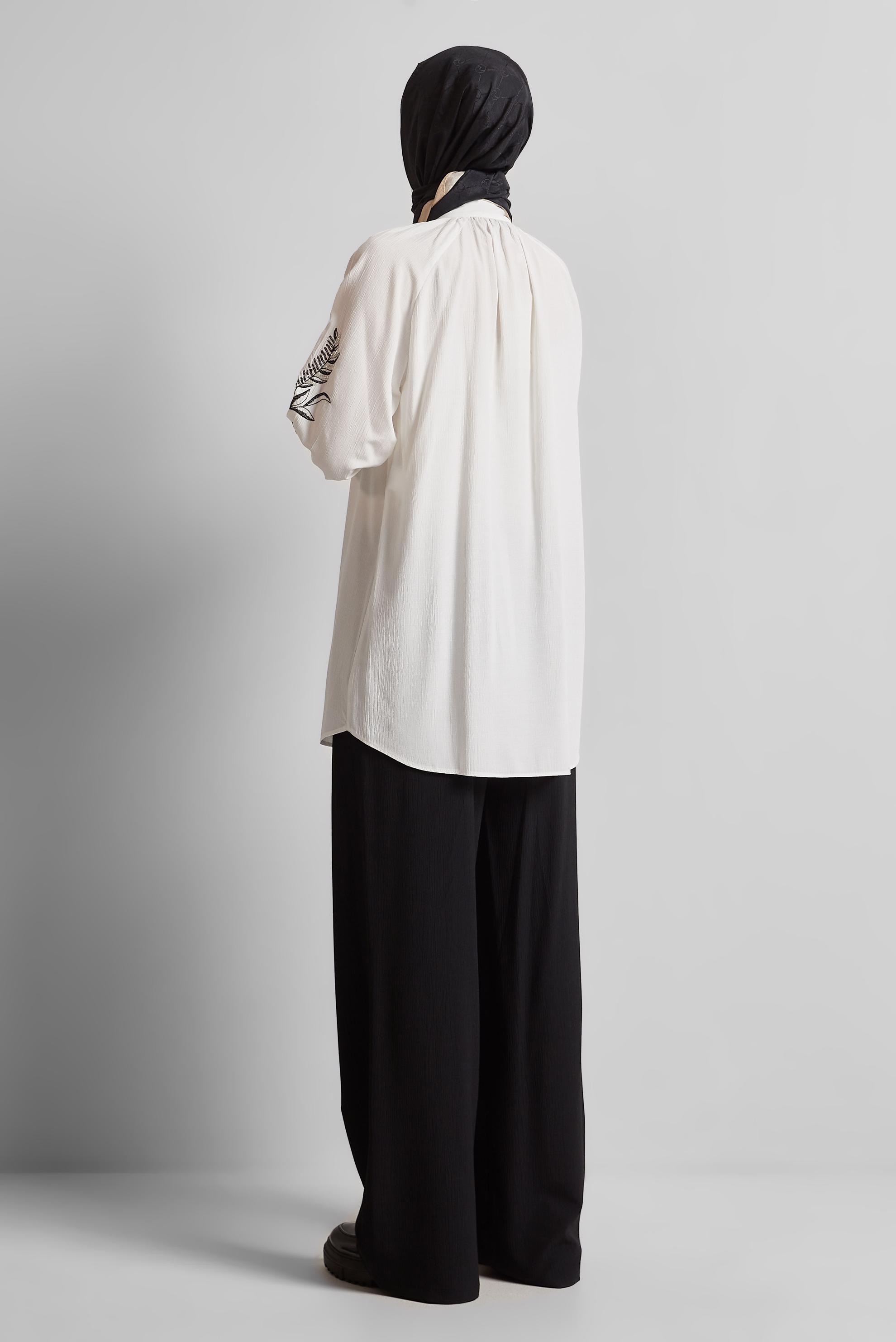 Hijab clothing BLACK WIDE LEG PANTS SUIT 45349