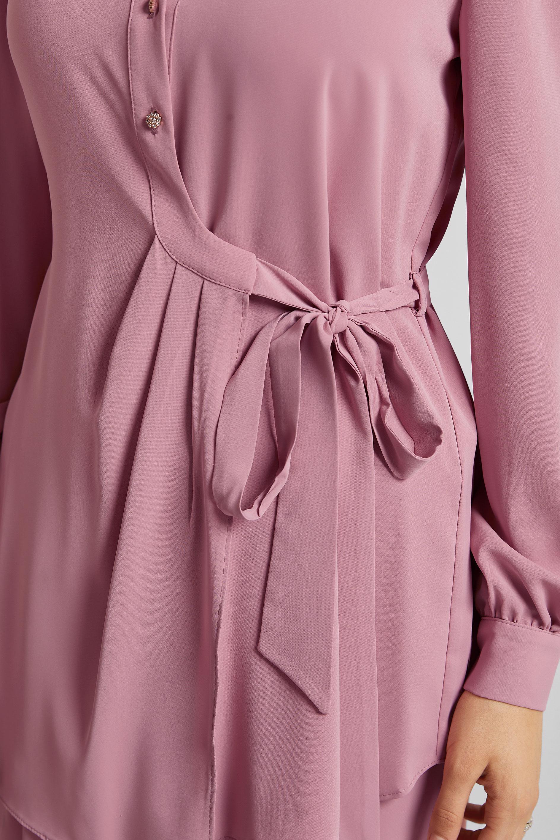 Vêtements hijab POUDRE COSTUME PANTALON COL CHEMISE 45370