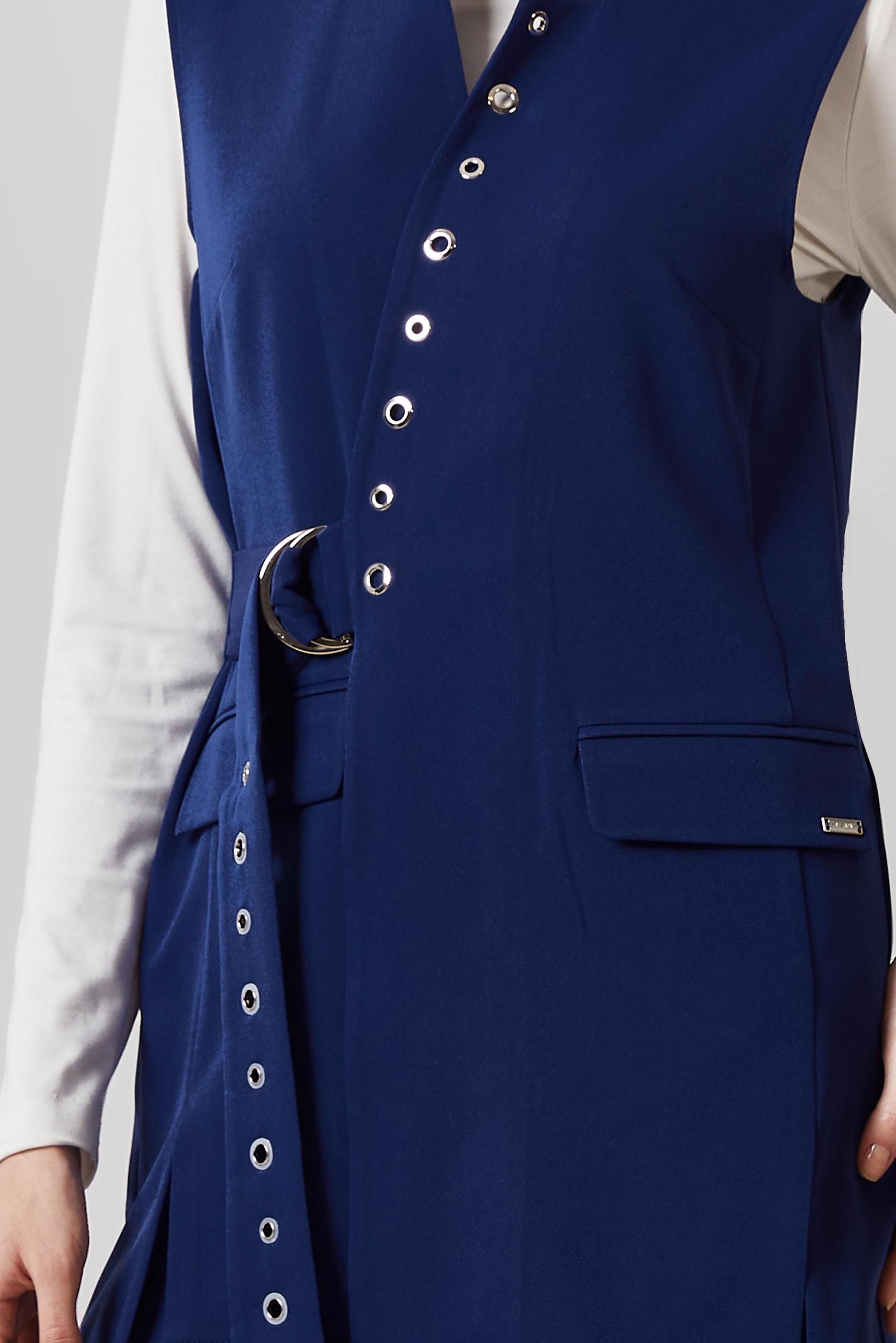 Tesettür giyim LACİVERT KEMERLİ YELEKLİ PANTOLONLU TAKIM 45383