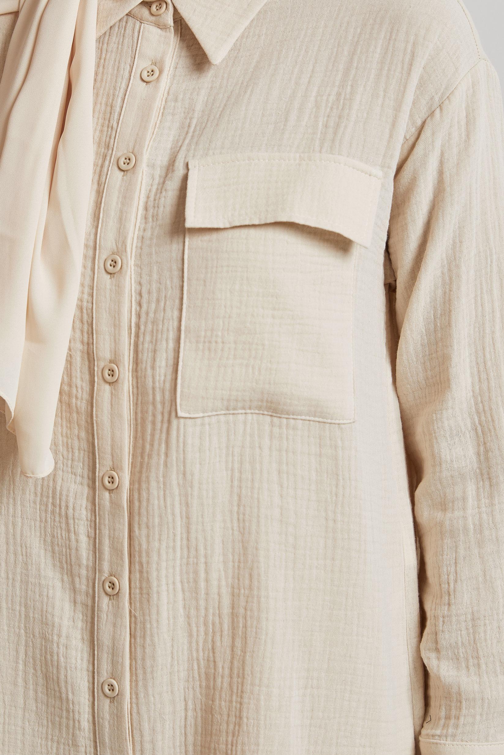 Vêtements hijab ÉCRUE COSTUME PANTALON EN MOUSSELINE DE COTON 45555