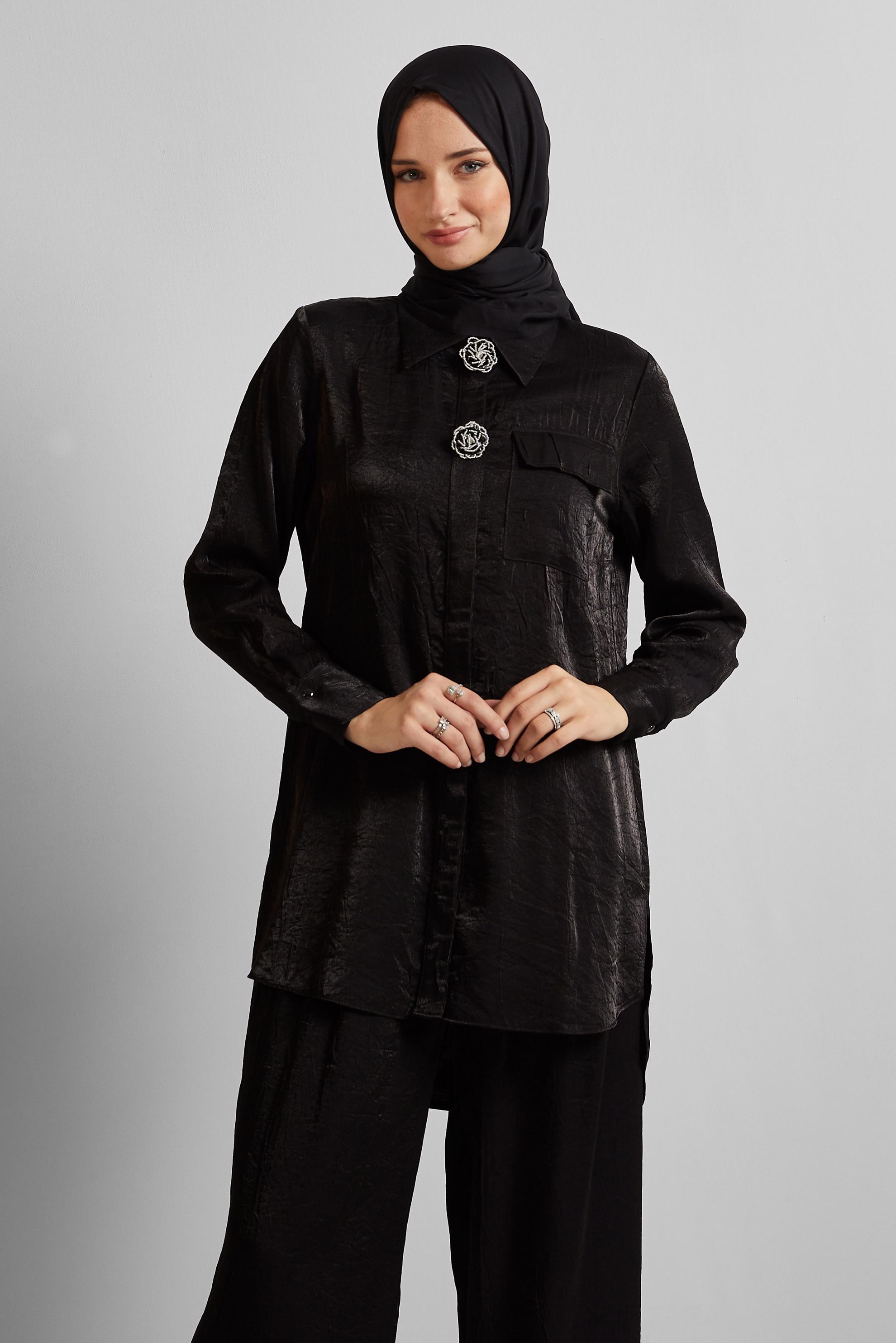 Vêtements hijab NOIR COSTUME PANTALON 45583