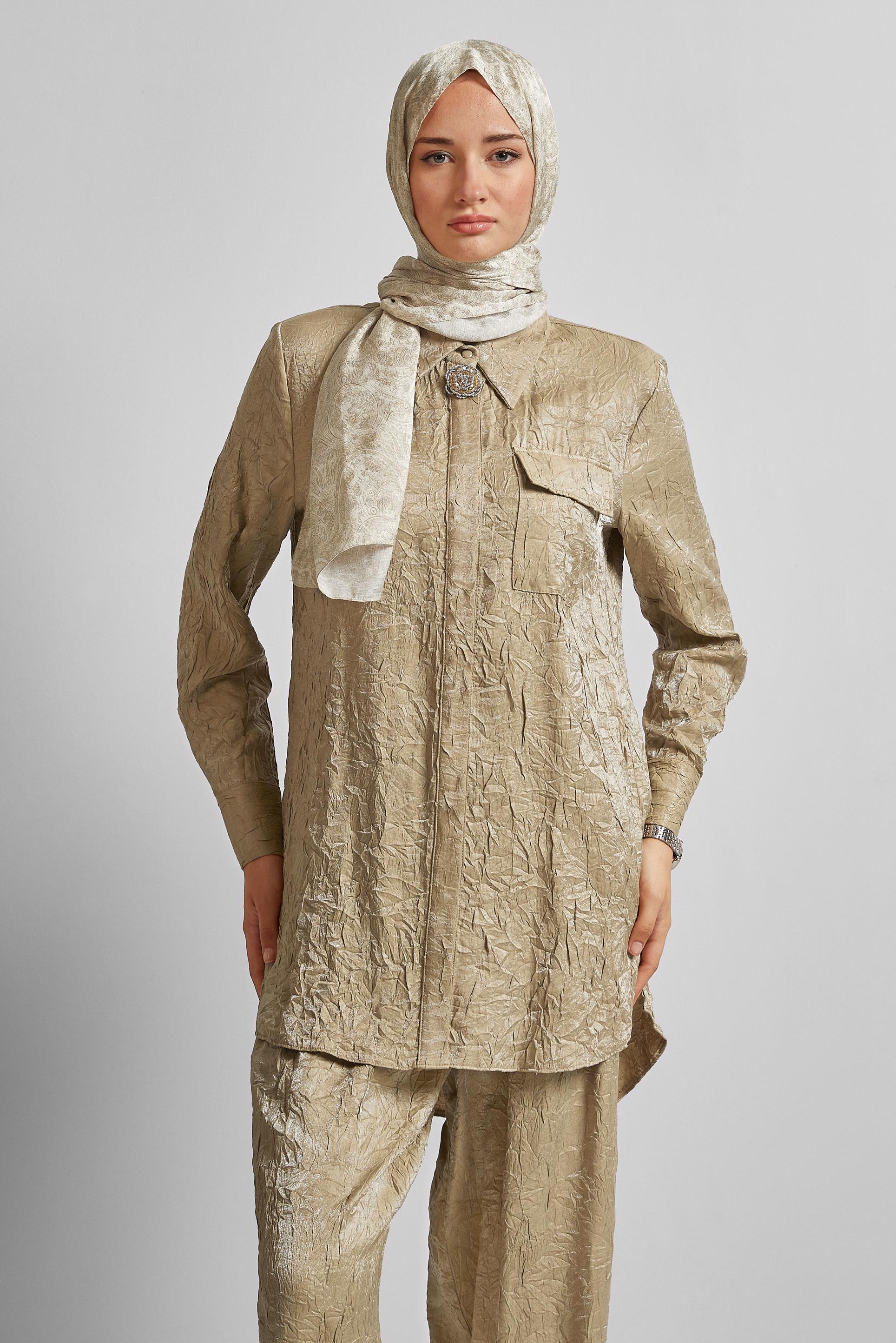 Vêtements hijab BEIGE COSTUME PANTALON 45583