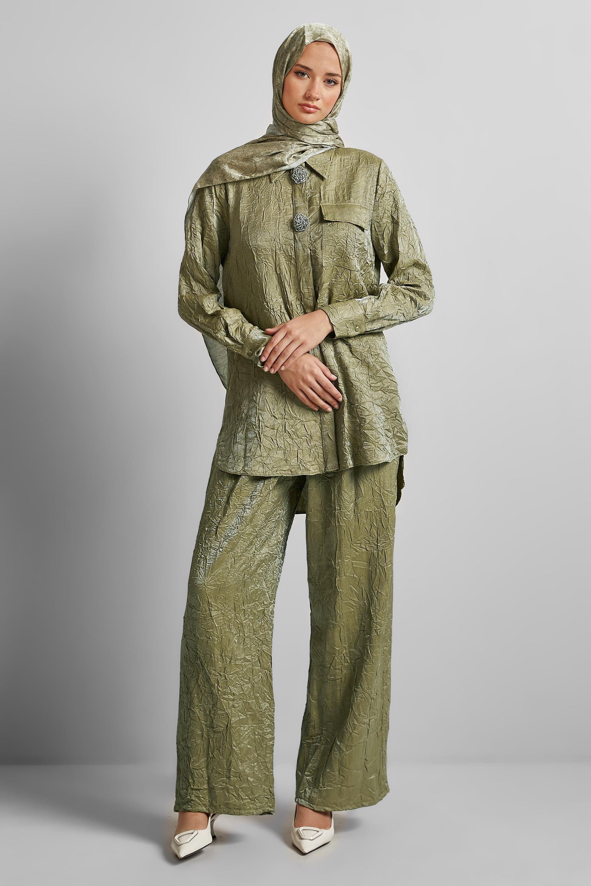 Vêtements hijab KAKI COSTUME PANTALON 45583