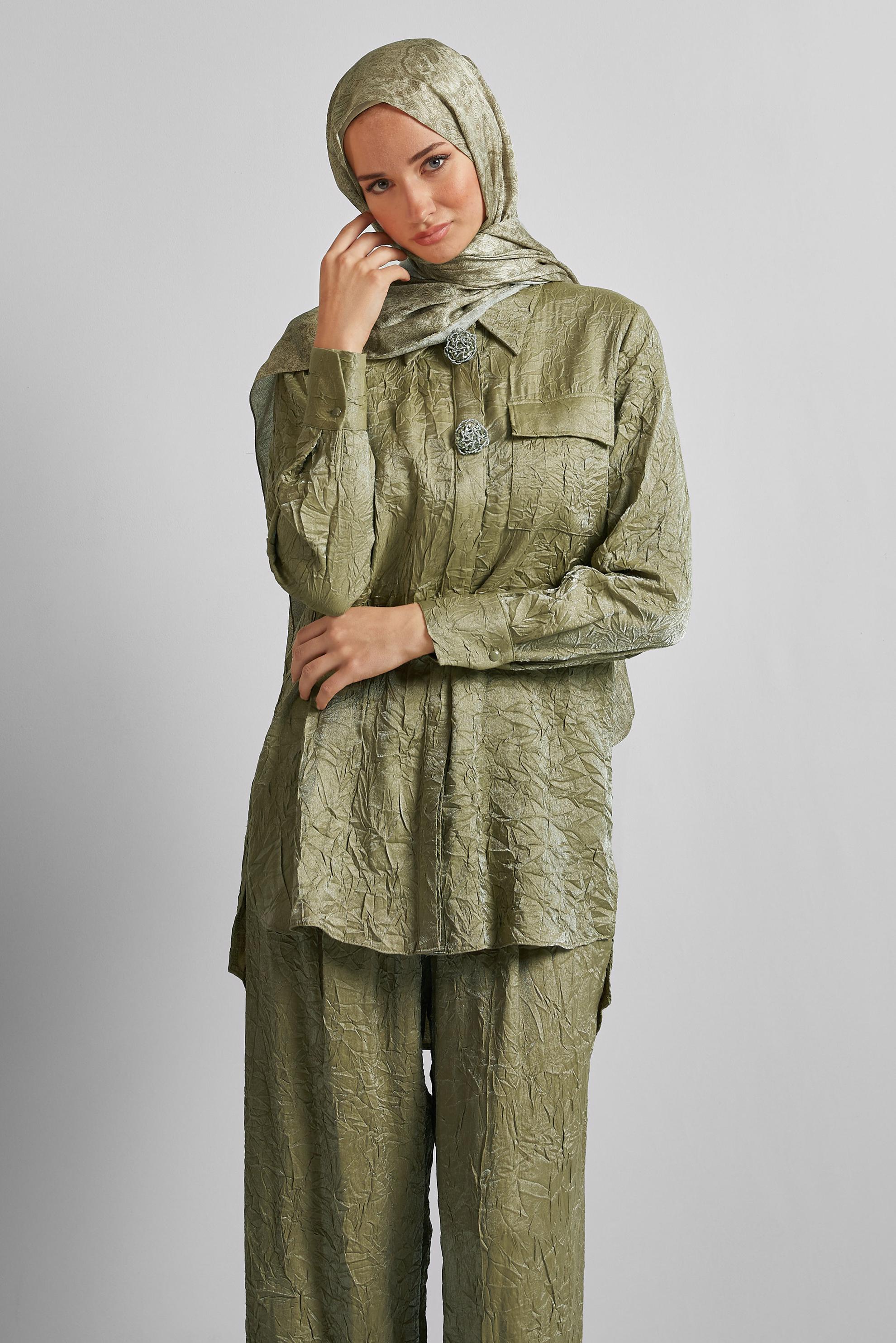 Vêtements hijab KAKI COSTUME PANTALON 45583