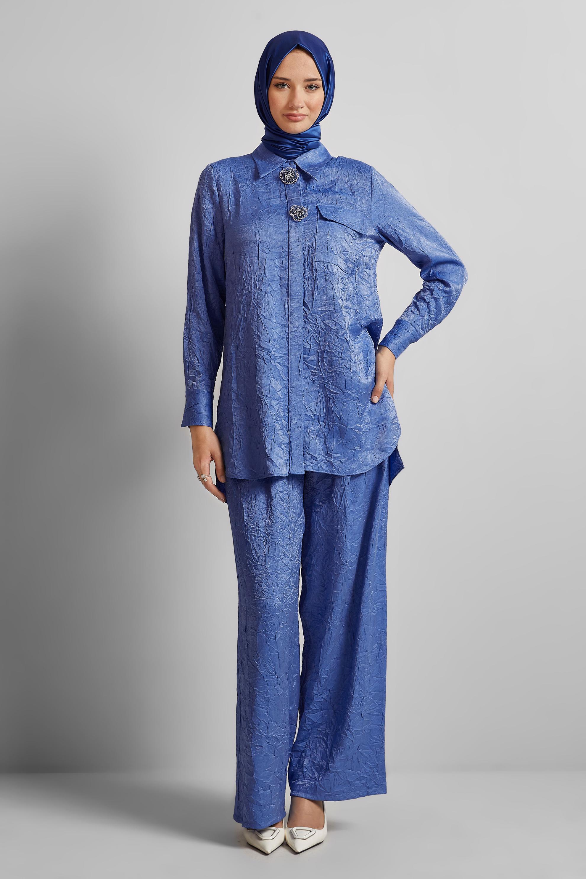 Vêtements hijab BLEU MARINE COSTUME PANTALON 45583