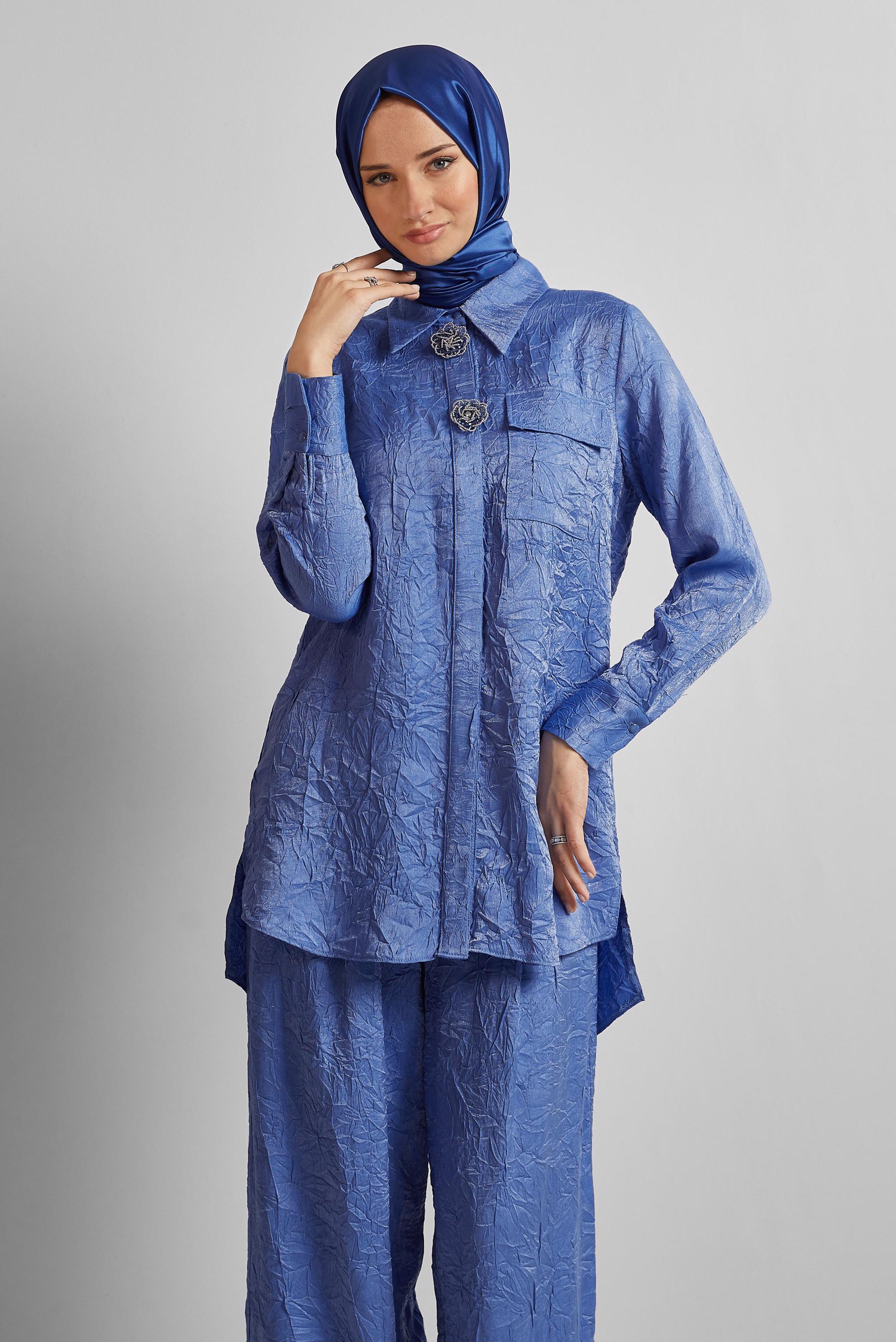 Vêtements hijab BLEU MARINE COSTUME PANTALON 45583
