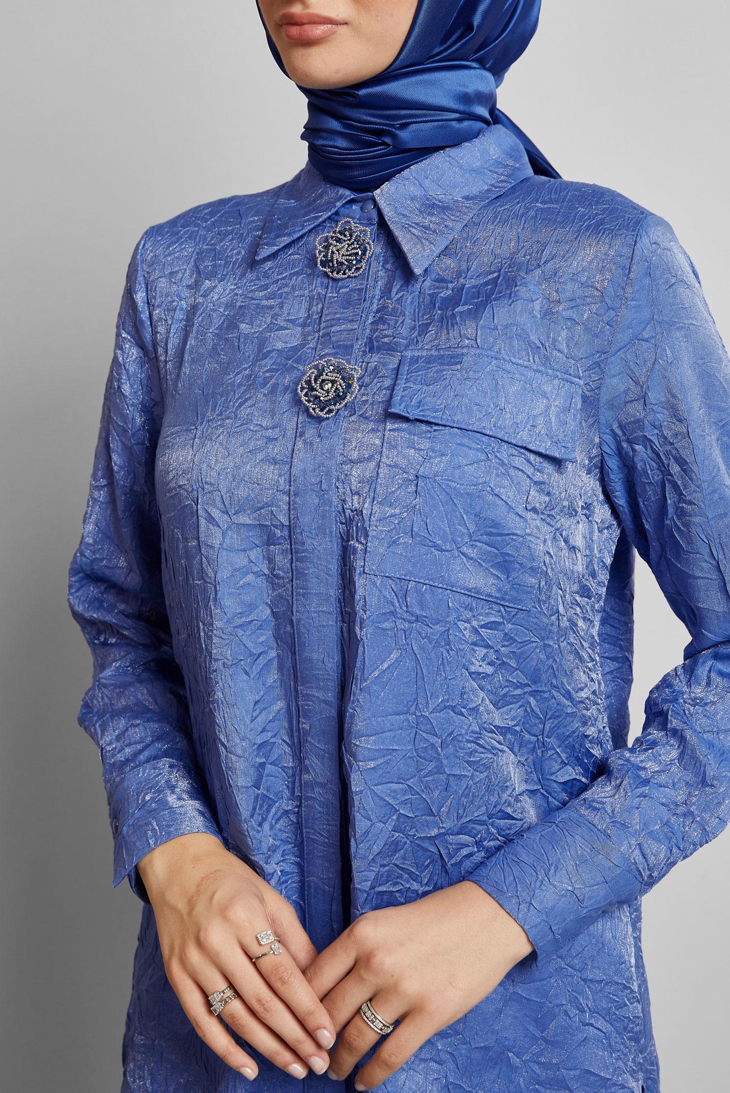 Vêtements hijab BLEU MARINE COSTUME PANTALON 45583