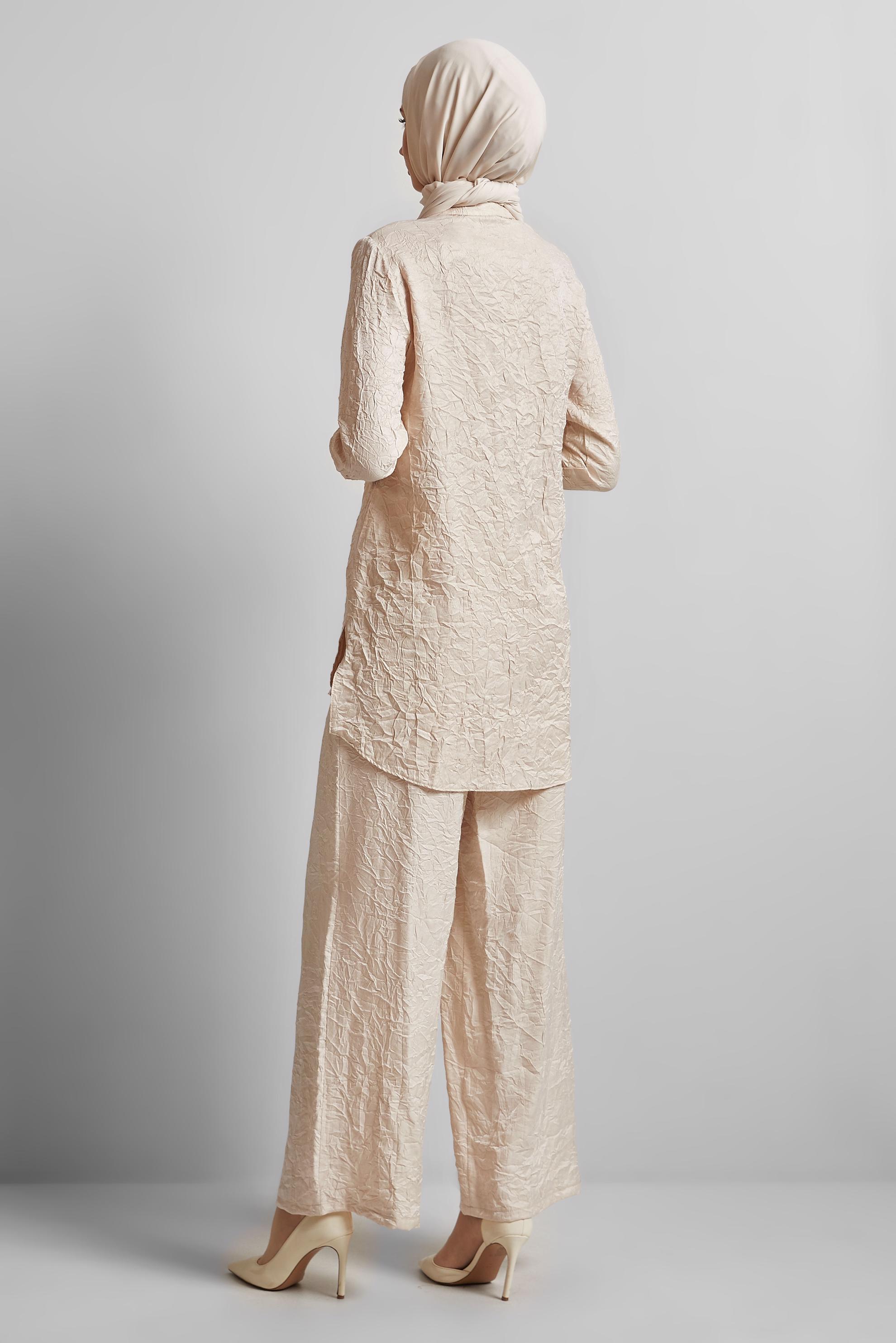 Hijab clothing BEIGE PANTS SUIT 45583