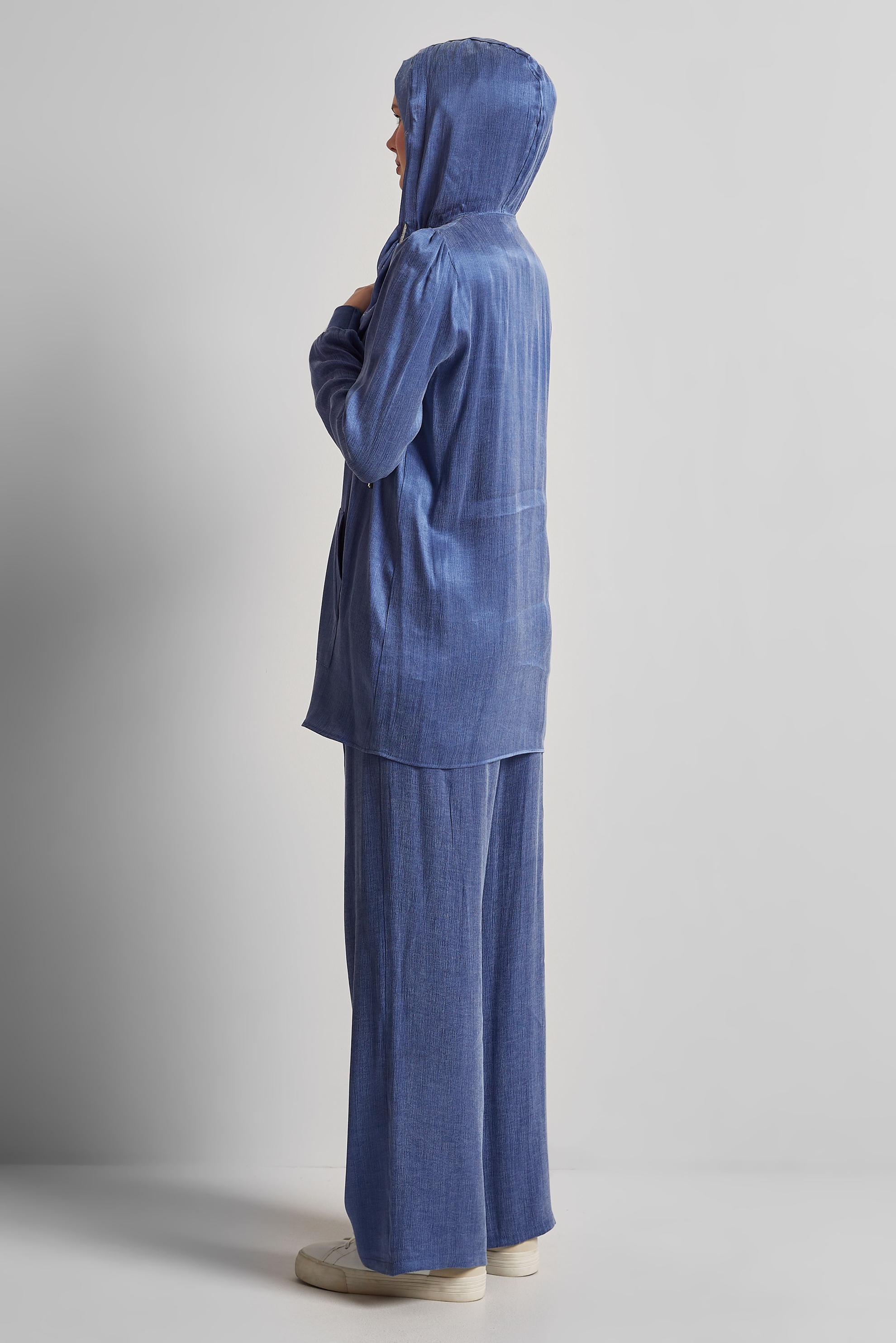 Tesettür giyim LACİVERT KAPÜŞONLU PANTOLONLU TAKIM 45585