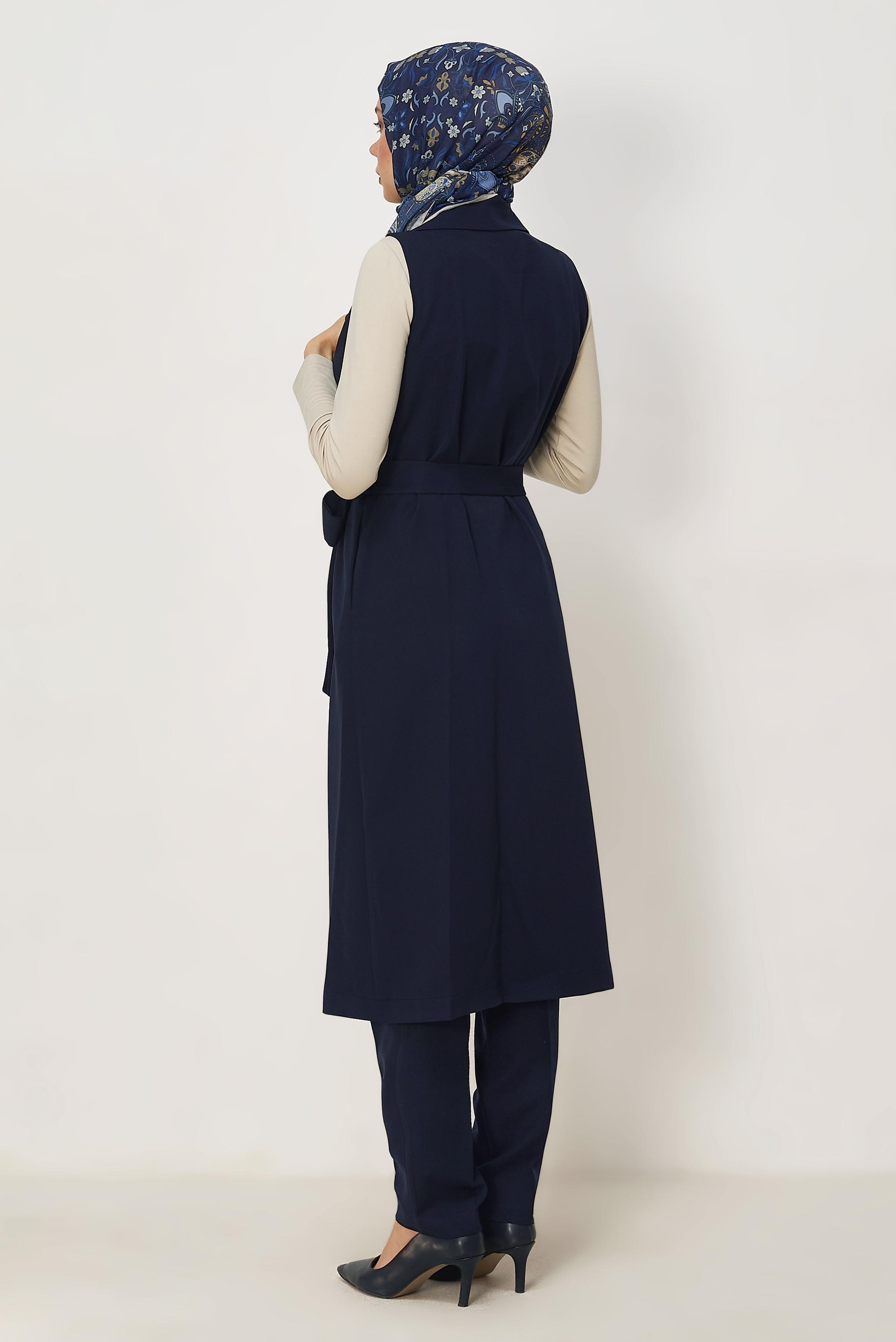 Vêtements hijab BLEU MARINE ENSEMBLE PANTALON CEINTURÉ 45605