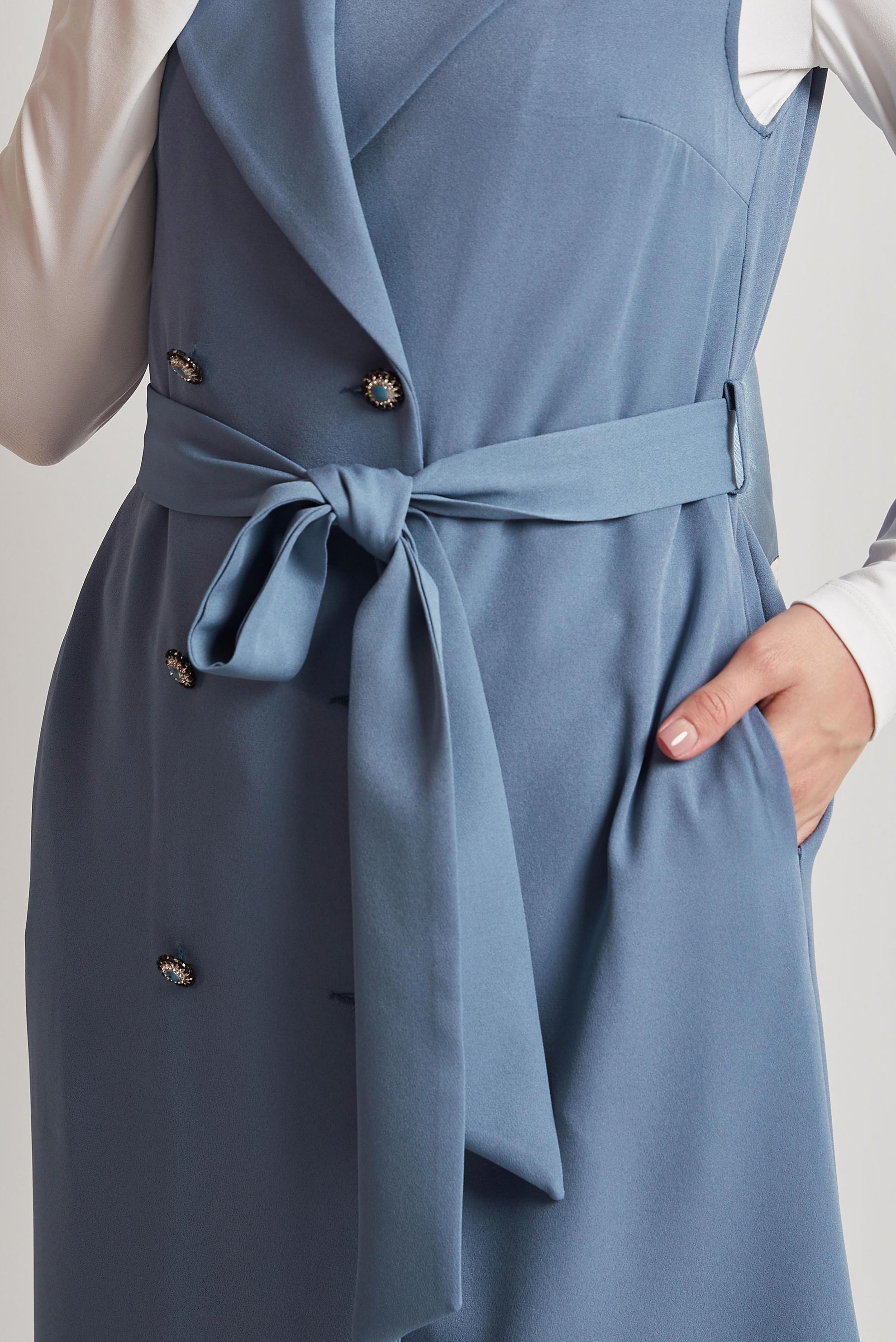 Vêtements hijab BLEU COSTUME PANTALON CEINTURÉ 45605