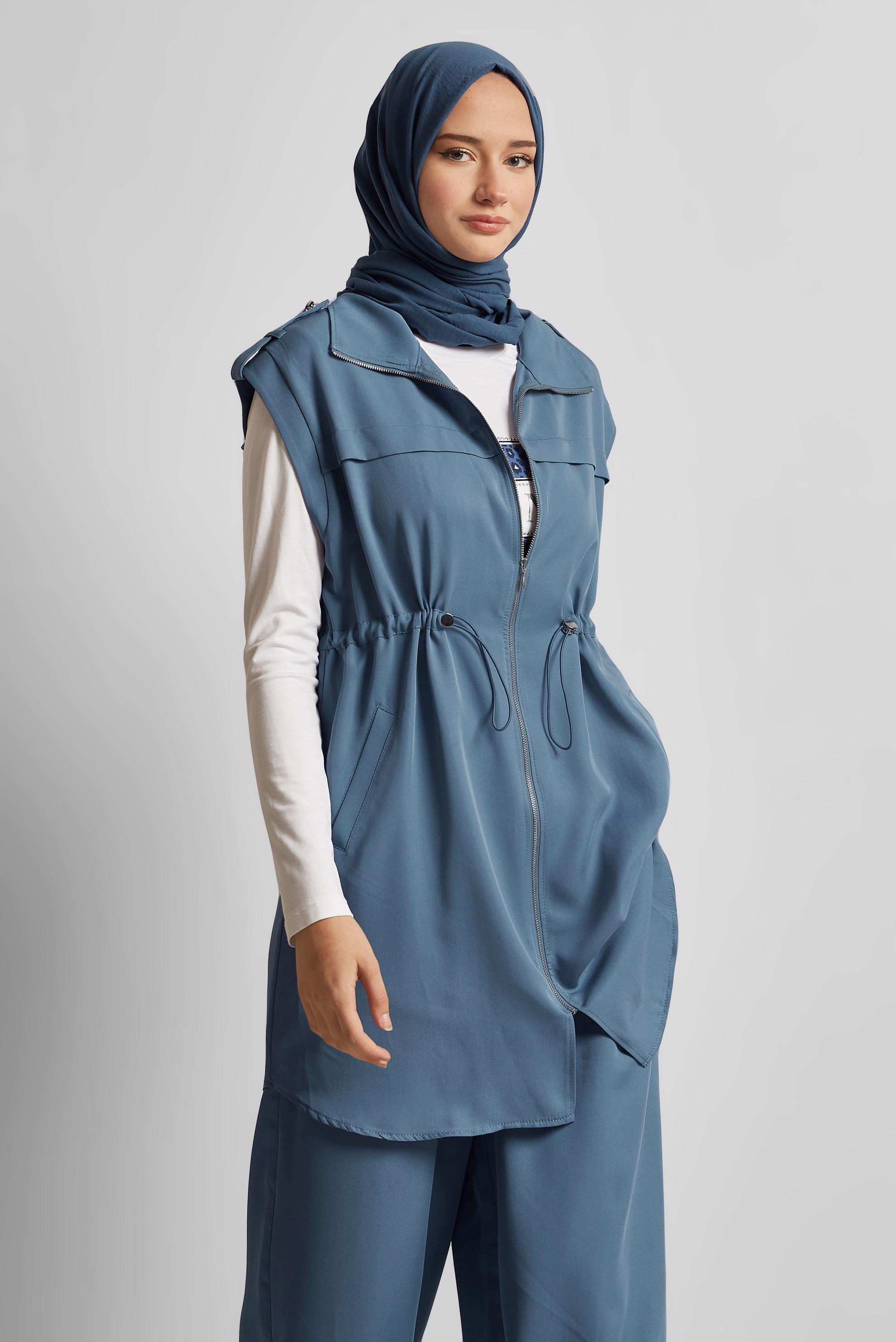 Vêtements hijab BLEU MARINE COSTUME PANTALON TROIS PIÈCES 45643