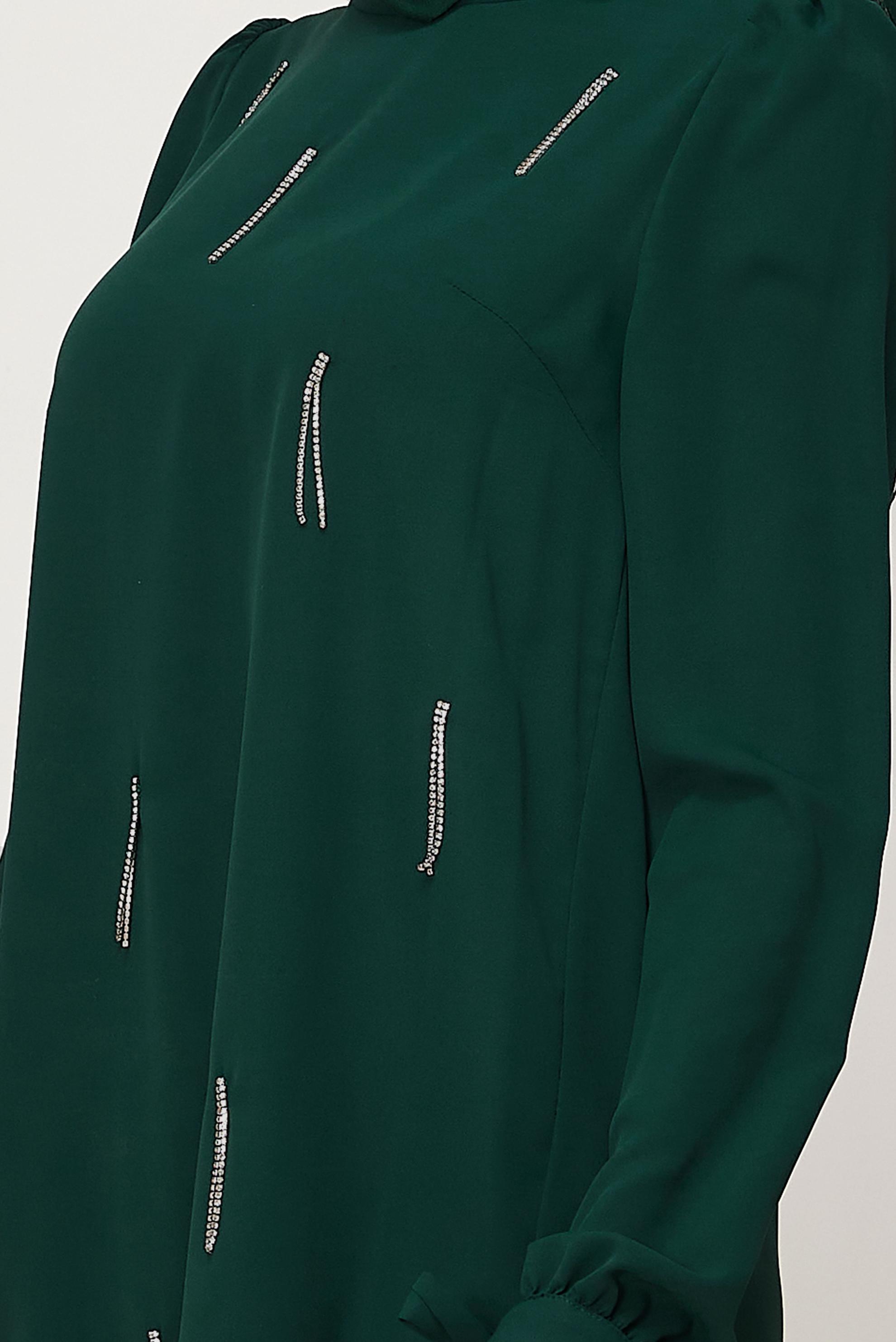 Vêtements hijab VERT ENSEMBLE PANTALON BRODÉ GEMME 45669