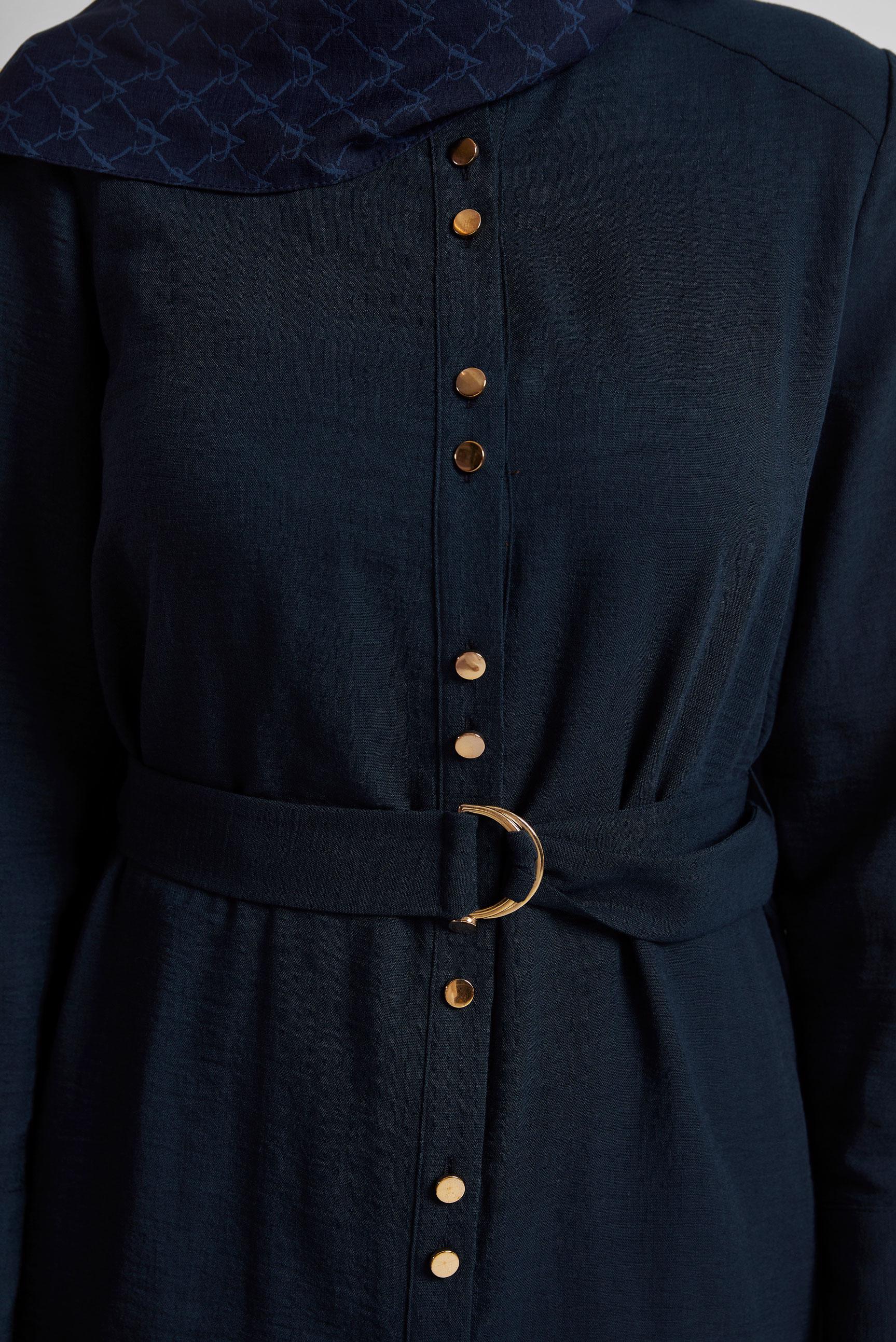 Vêtements hijab BLEU MARINE COSTUME PANTALON CEINTURÉ 45705