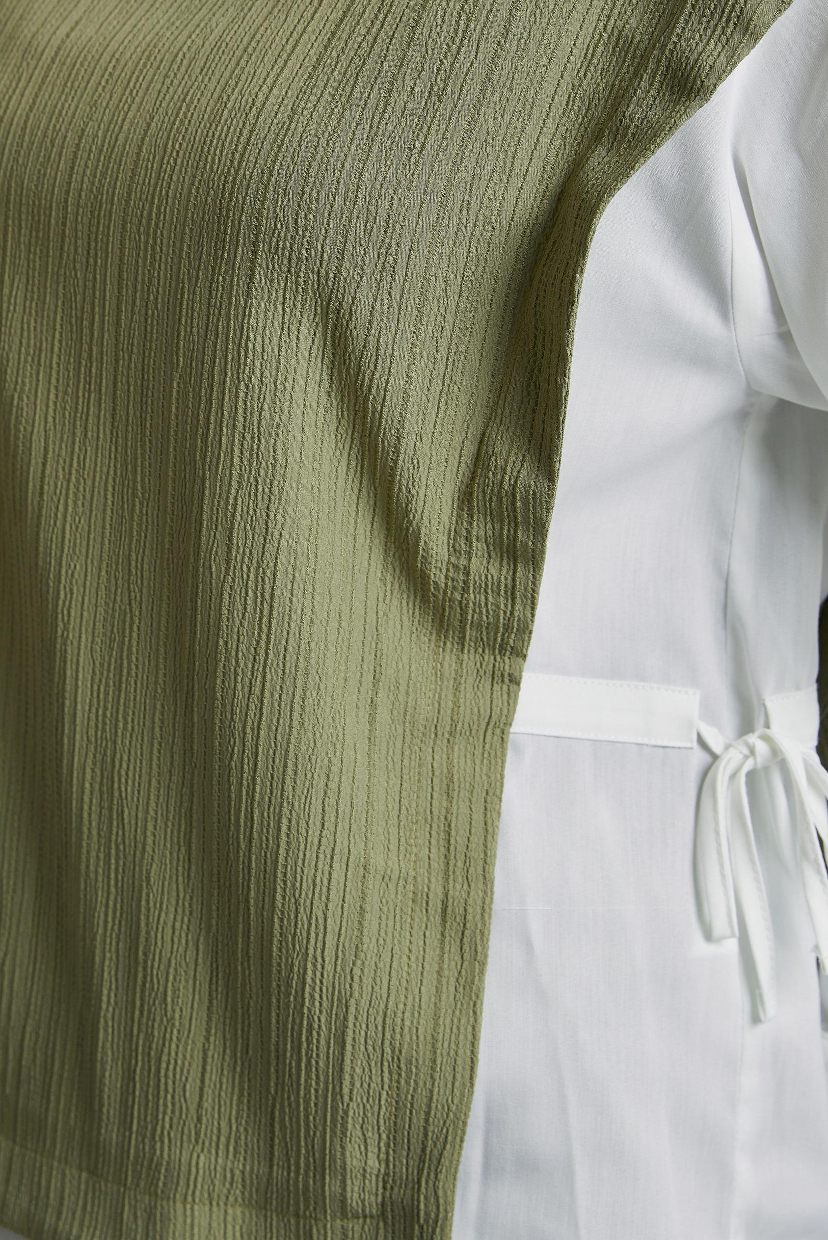 Hijab clothing KHAKI SHIRT COLLAR PANTS SUIT 45754