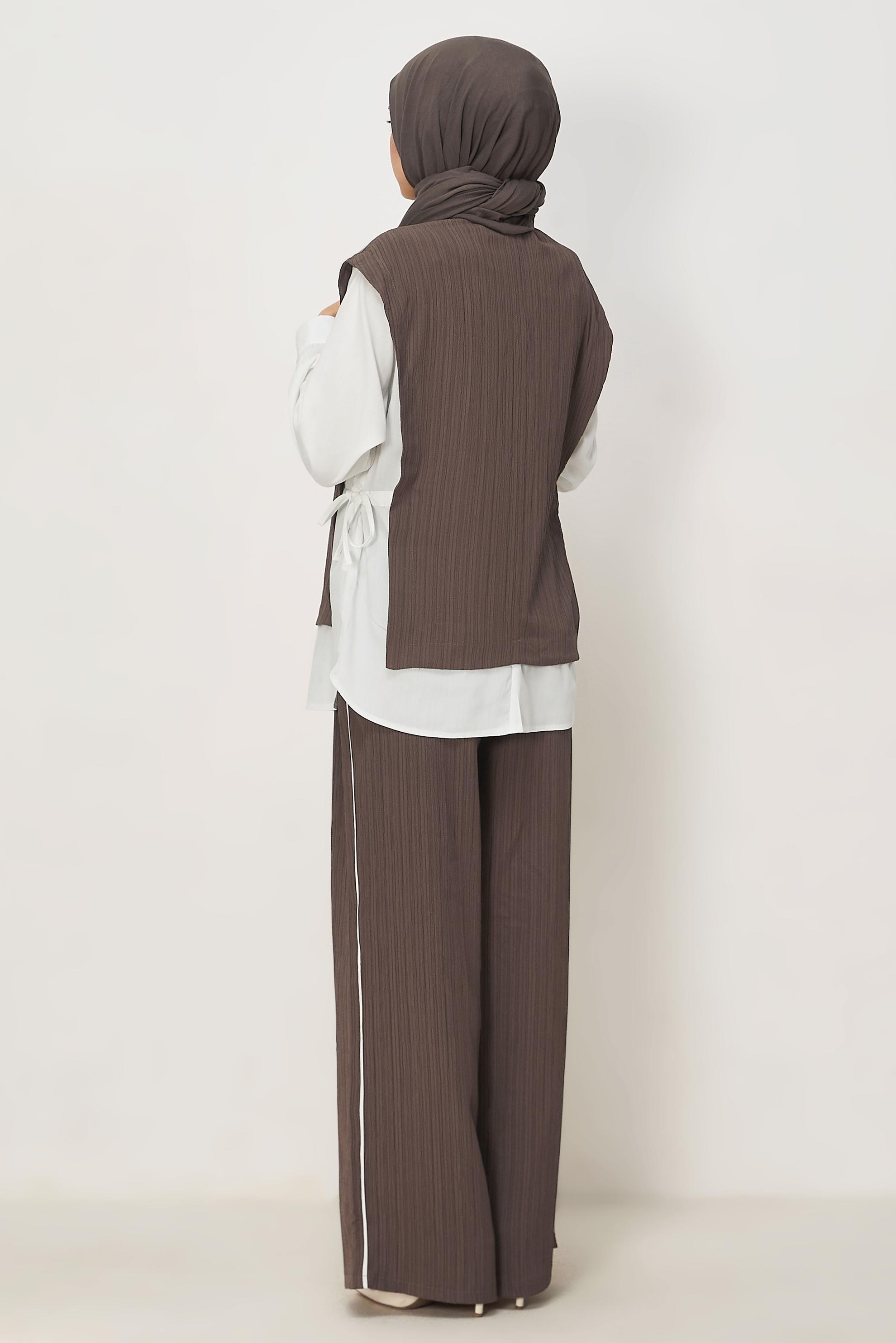Vêtements hijab VISON ENSEMBLE PANTALON COL CHEMISE 45754