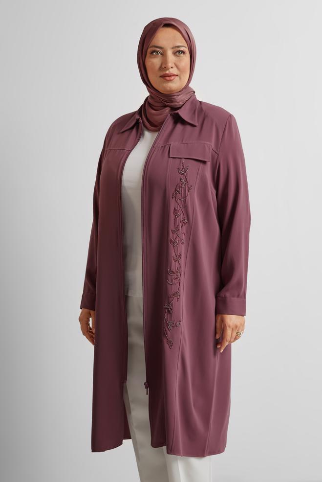 Vêtements hijab ROSE TUNIQUE BRODÉE 20556 - ALVİNA