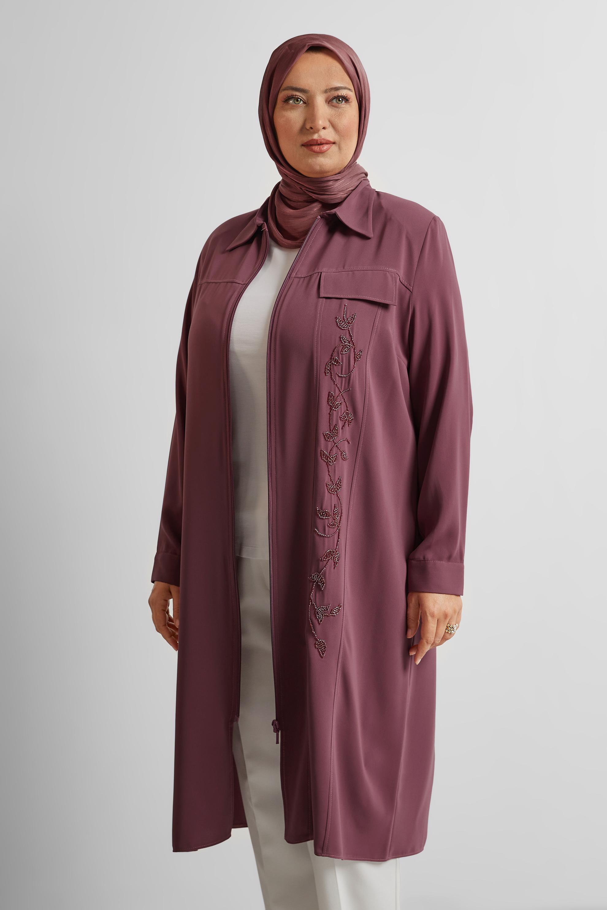 Vêtements hijab ROSE TUNIQUE BRODÉE 20556