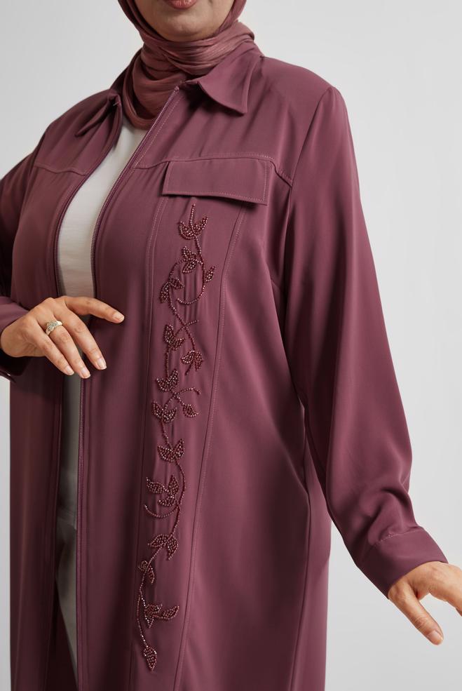 Vêtements hijab ROSE TUNIQUE BRODÉE 20556 - ALVİNA