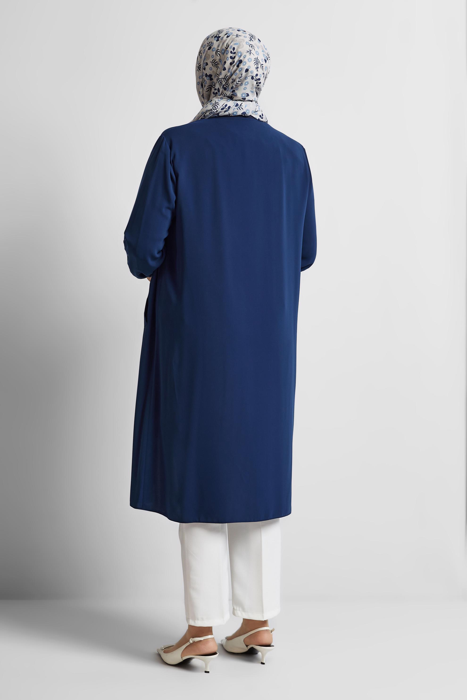 Tesettür giyim LACİVERT TAŞ DETAYLI BÜYÜK BEDEN  TUNİK 20558