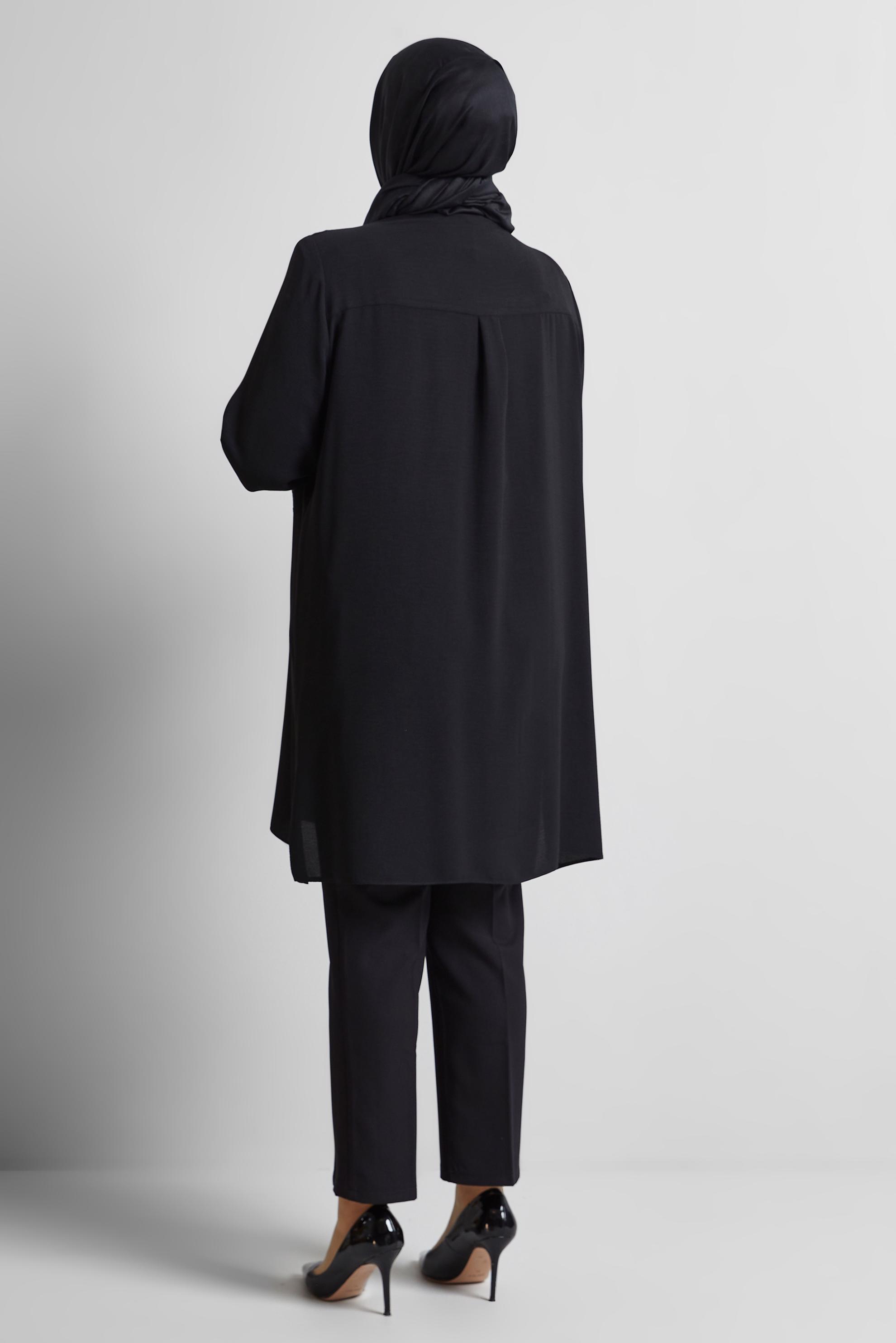 Tesettür giyim SİYAH BÜYÜK BEDEN AEROBIN TUNİK 20710