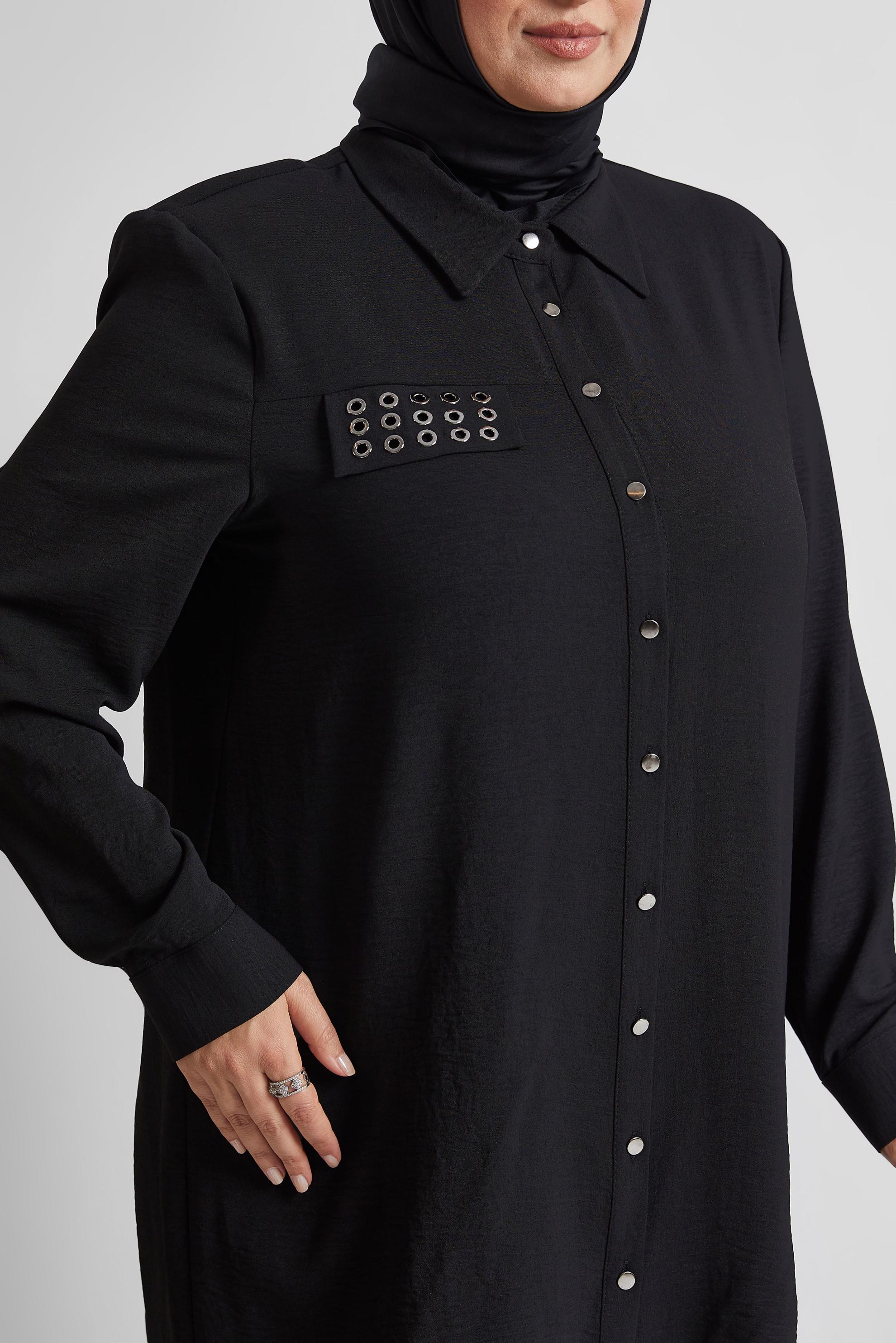 Tesettür giyim SİYAH BÜYÜK BEDEN TUNİK 20711