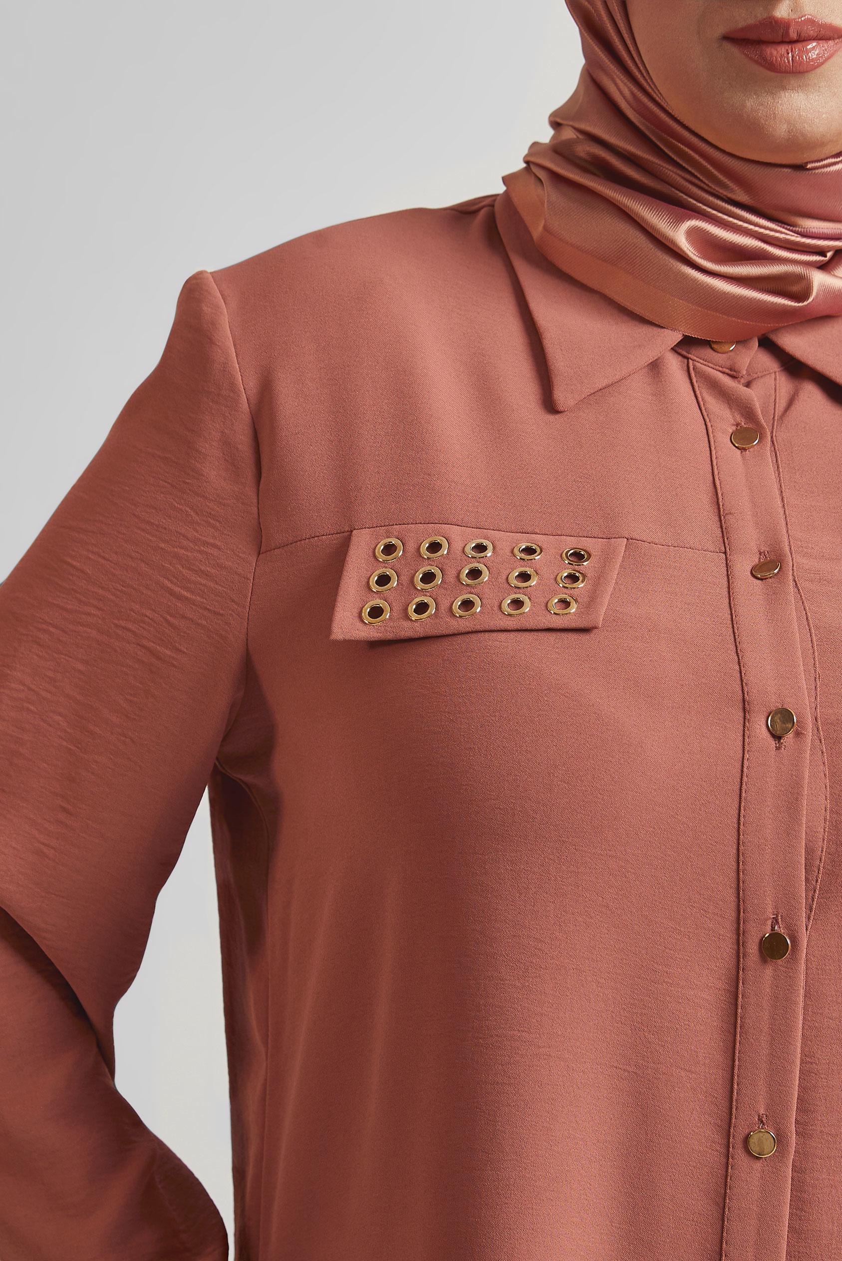 Tesettür giyim TURUNCU BÜYÜK BEDEN TUNİK 20711