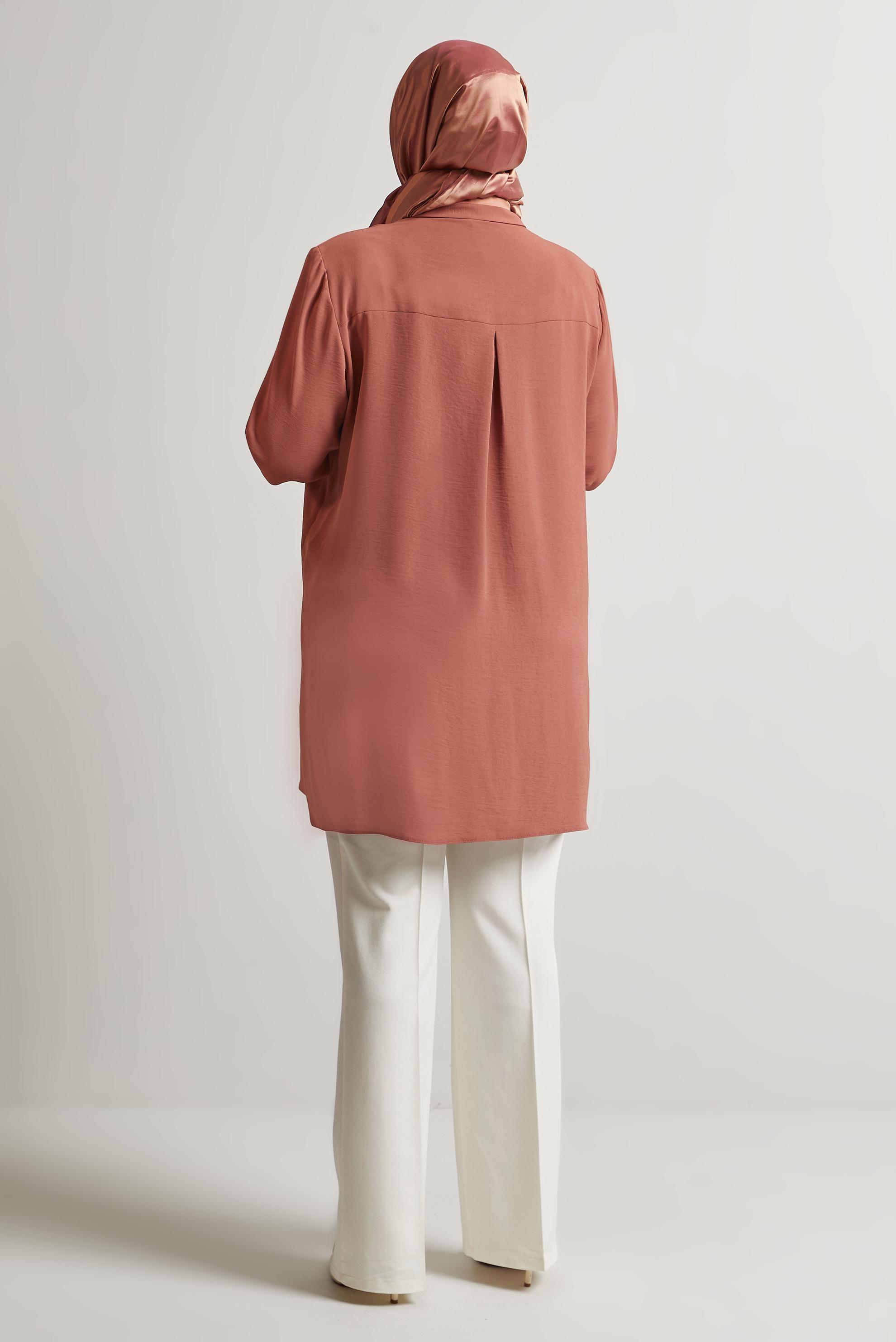 Tesettür giyim TURUNCU BÜYÜK BEDEN TUNİK 20711