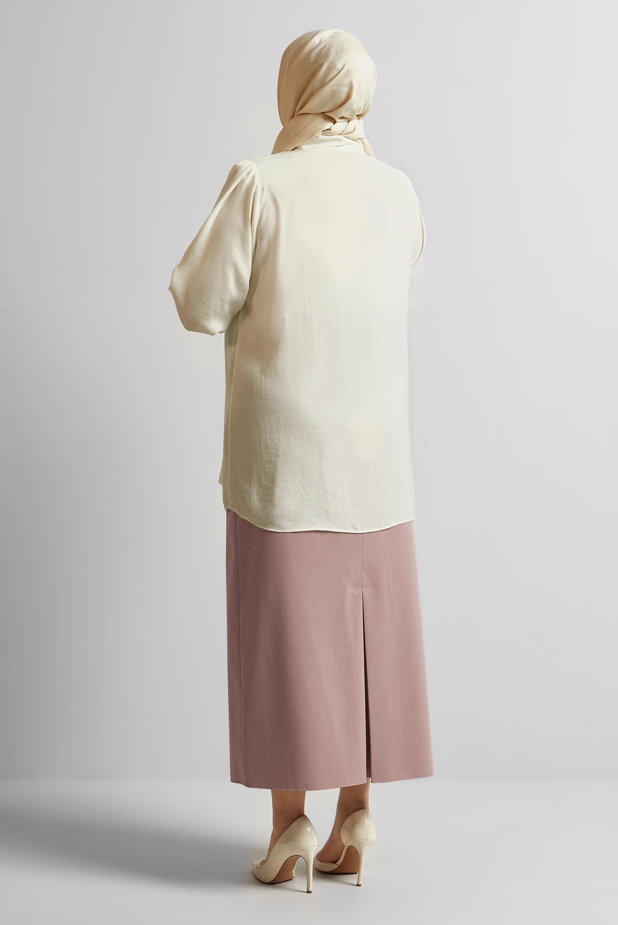 Vêtements hijab BLANC TUNIQUE À COL CHEMISE 20750