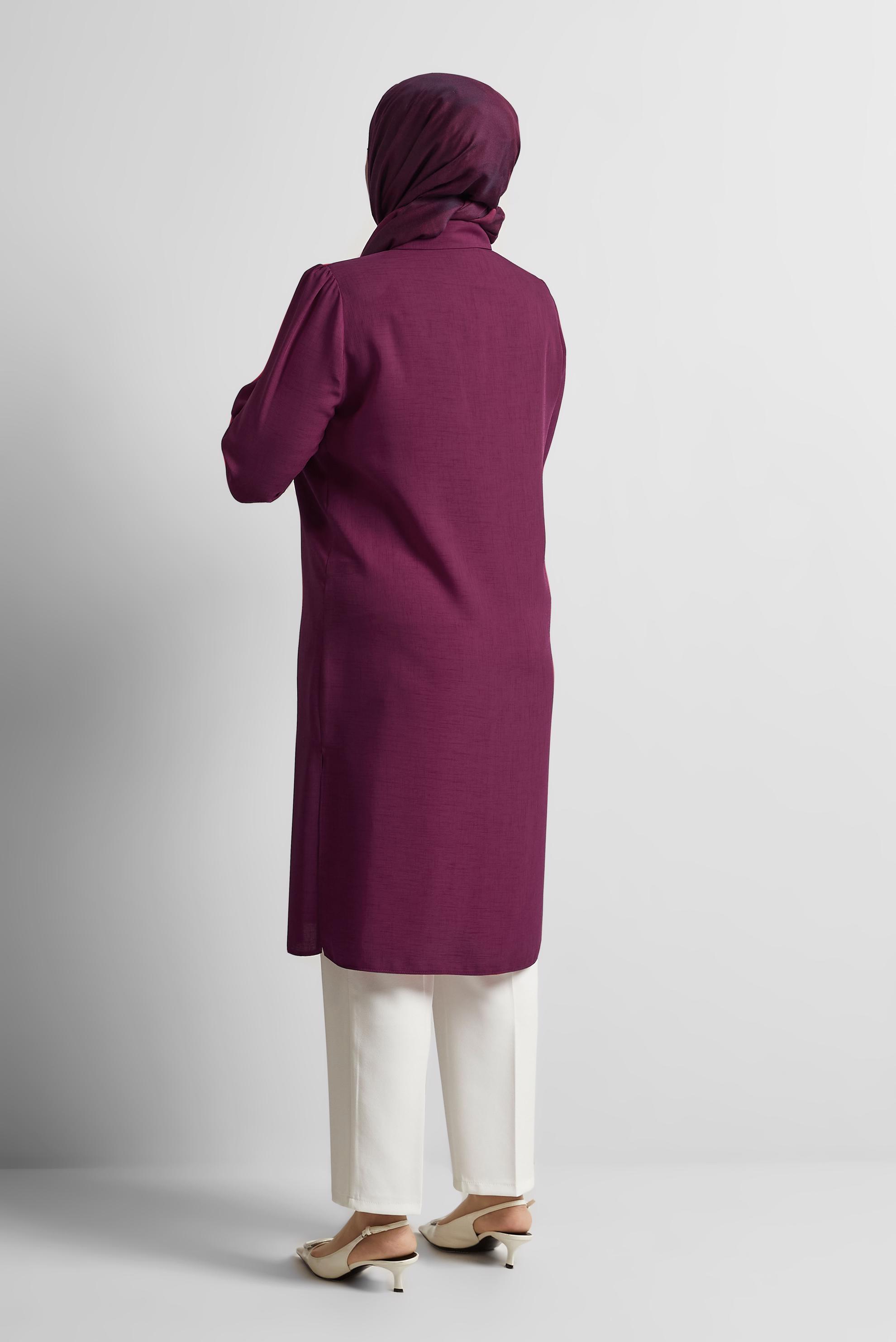 Tesettür giyim MOR BÜYÜK BEDEN TUNİK 20751