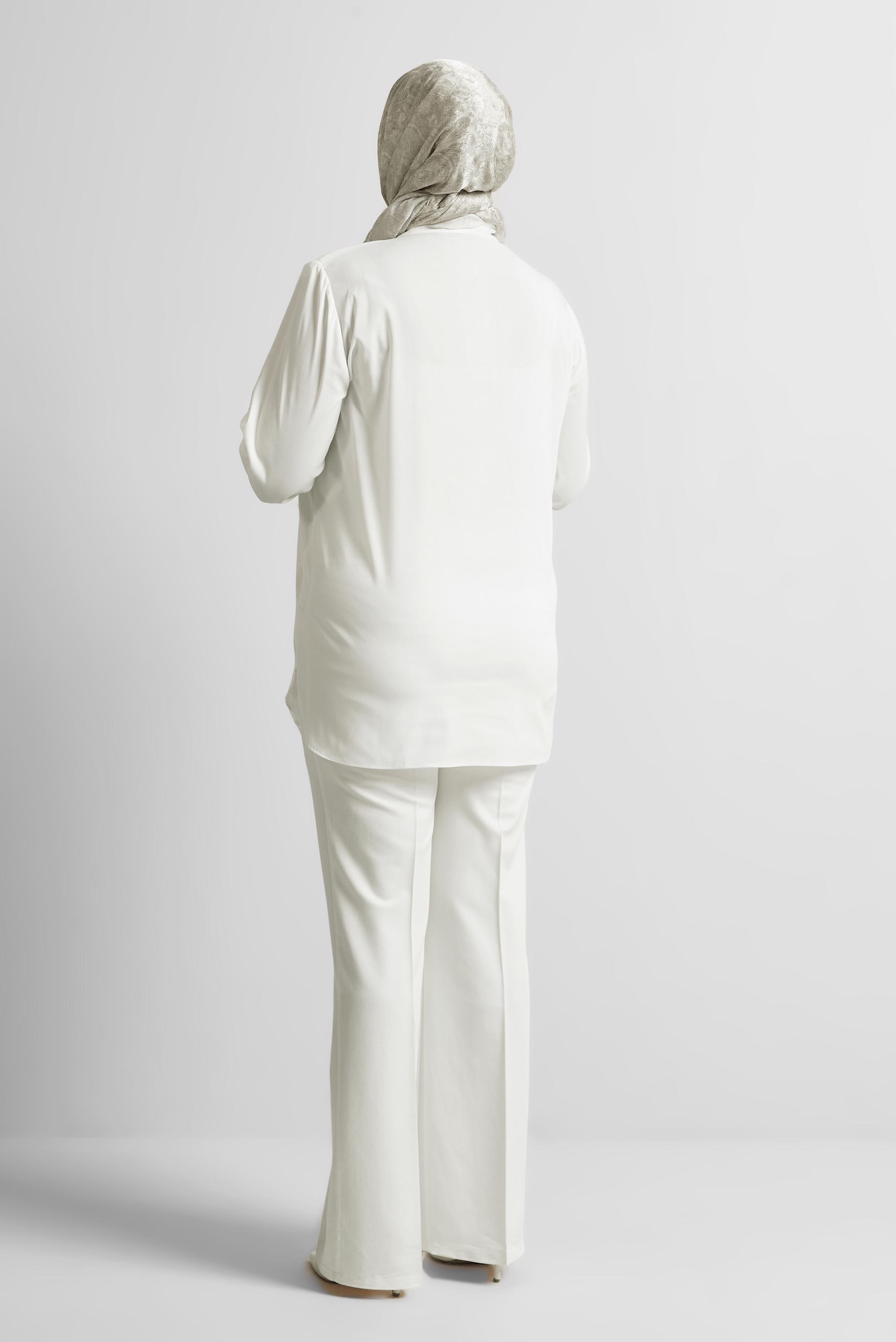 Tesettür giyim BEYAZ BÜYÜK BEDEN TUNİK 20758