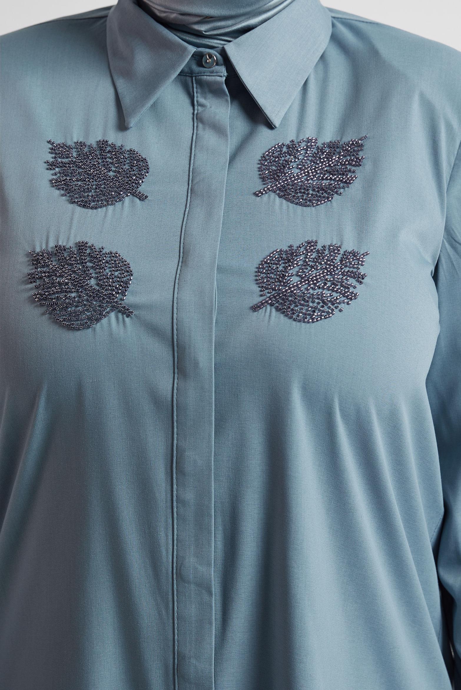 Tesettür giyim LACİVERT BÜYÜK BEDEN TUNİK 20758