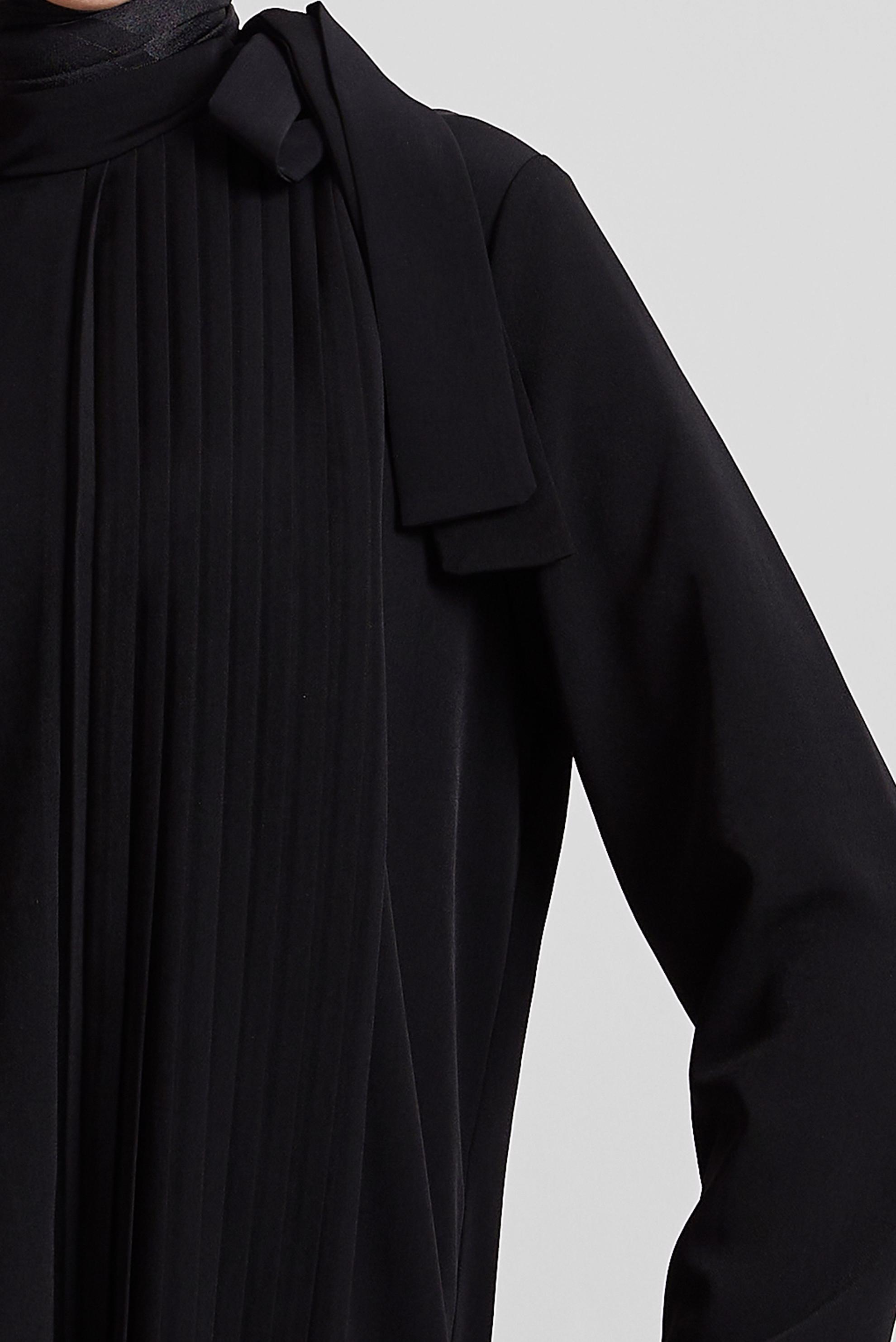 Tesettür giyim SİYAH BAĞLAMA DETAYLI TUNİK 44223