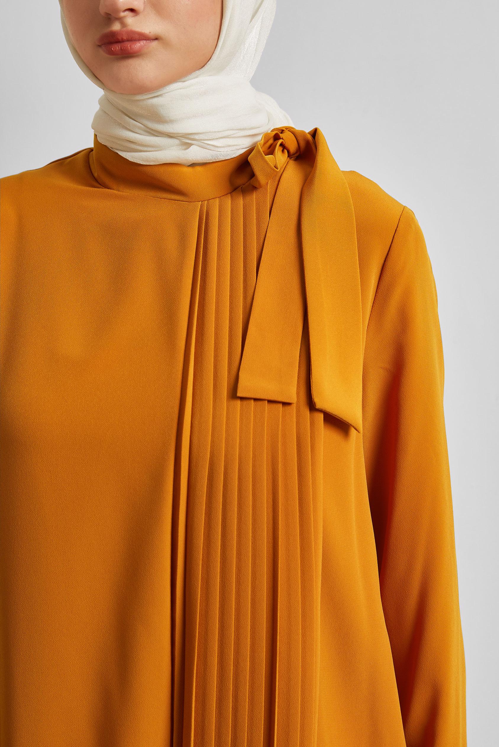 Tesettür giyim TURUNCU BAĞLAMA DETAYLI TUNİK 44223