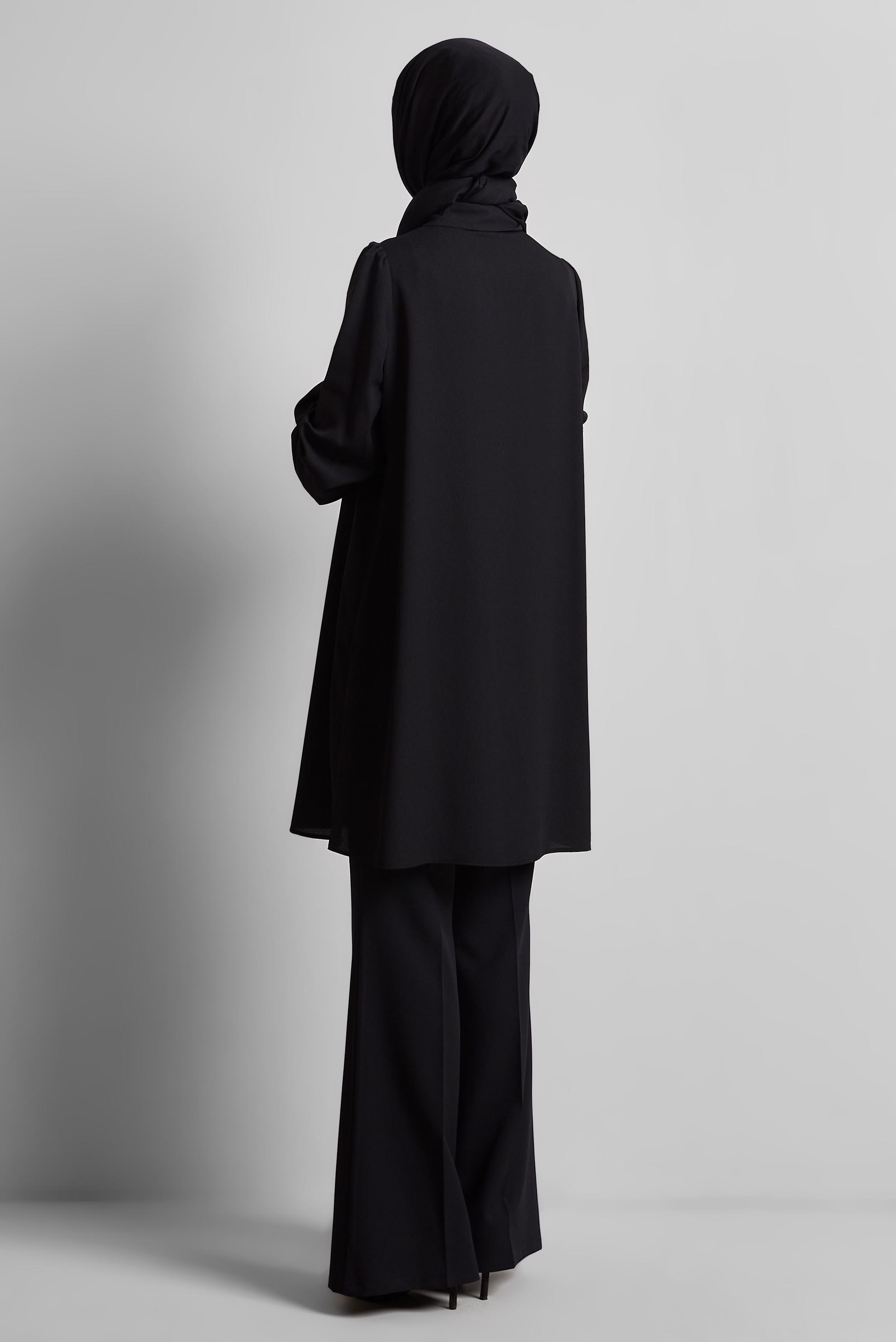 Tesettür giyim SİYAH TAŞ DETAYLI TUNİK 44666