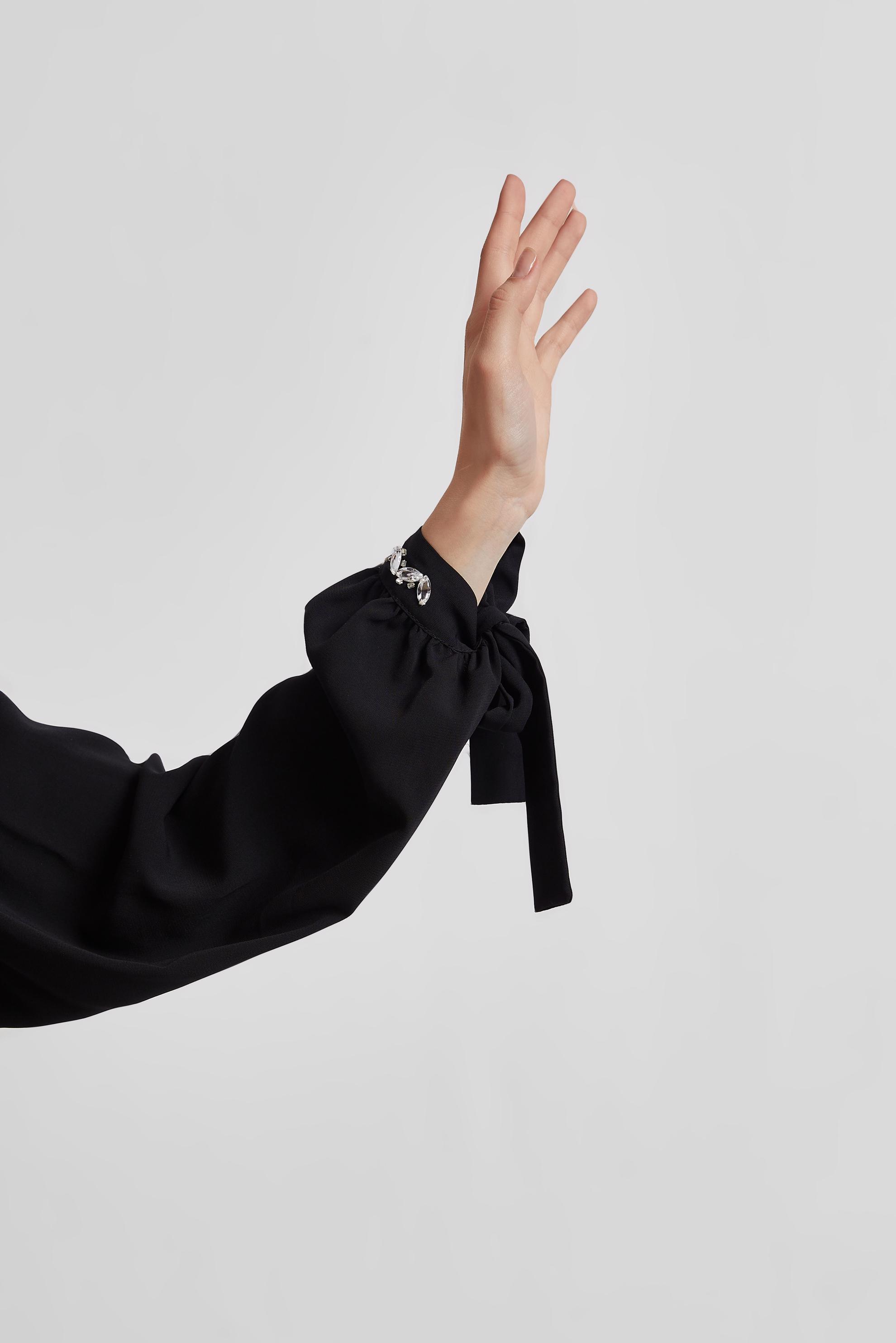 Tesettür giyim SİYAH TAŞ DETAYLI TUNİK 44687