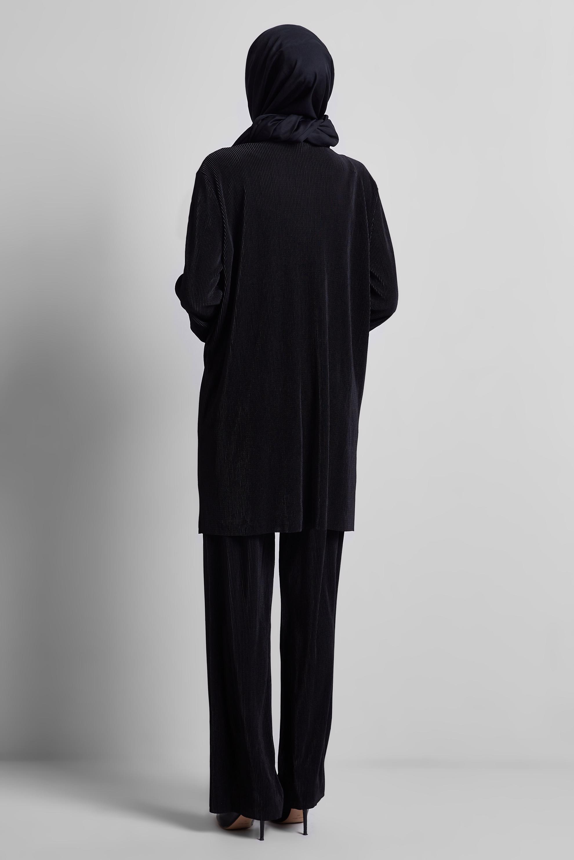 Tesettür giyim SİYAH TAŞ DETAYLI TUNİK 44689