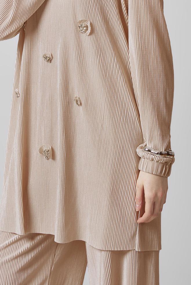 Vêtements hijab BEIGE 44689 8564 TUNİK 40-46 - ALVİNA