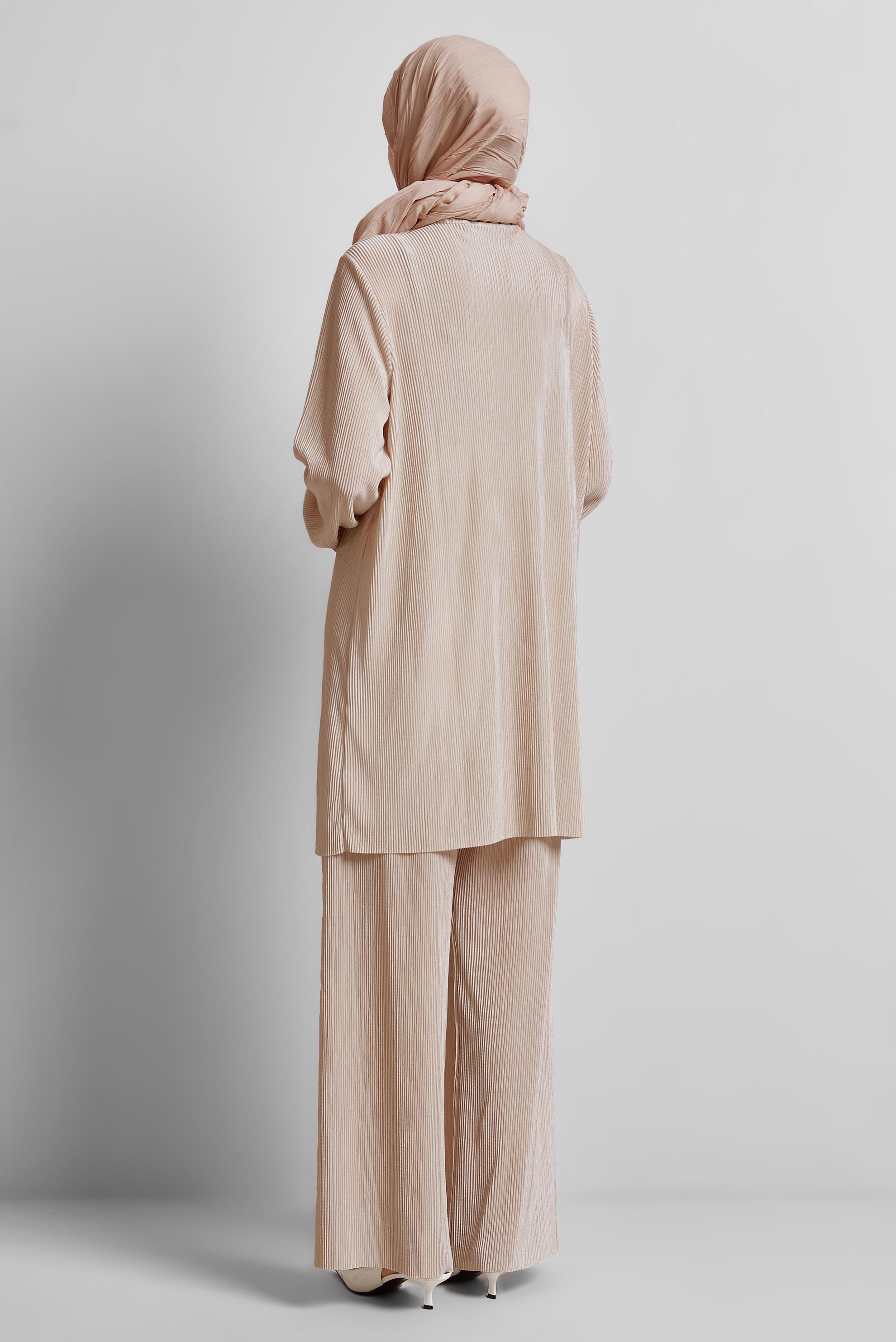 Vêtements hijab BEIGE 44689 8564 TUNİK 40-46