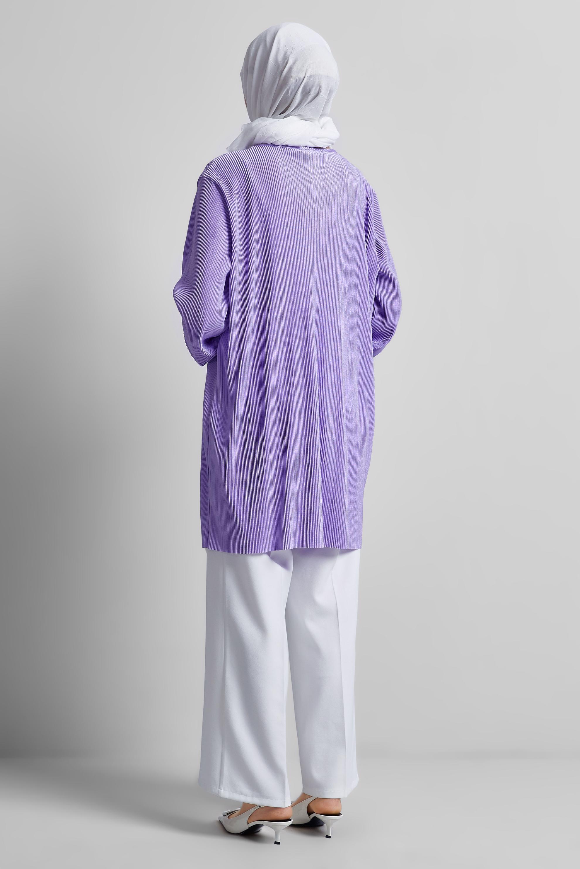 Tesettür giyim MOR TAŞ DETAYLI TUNİK 44689