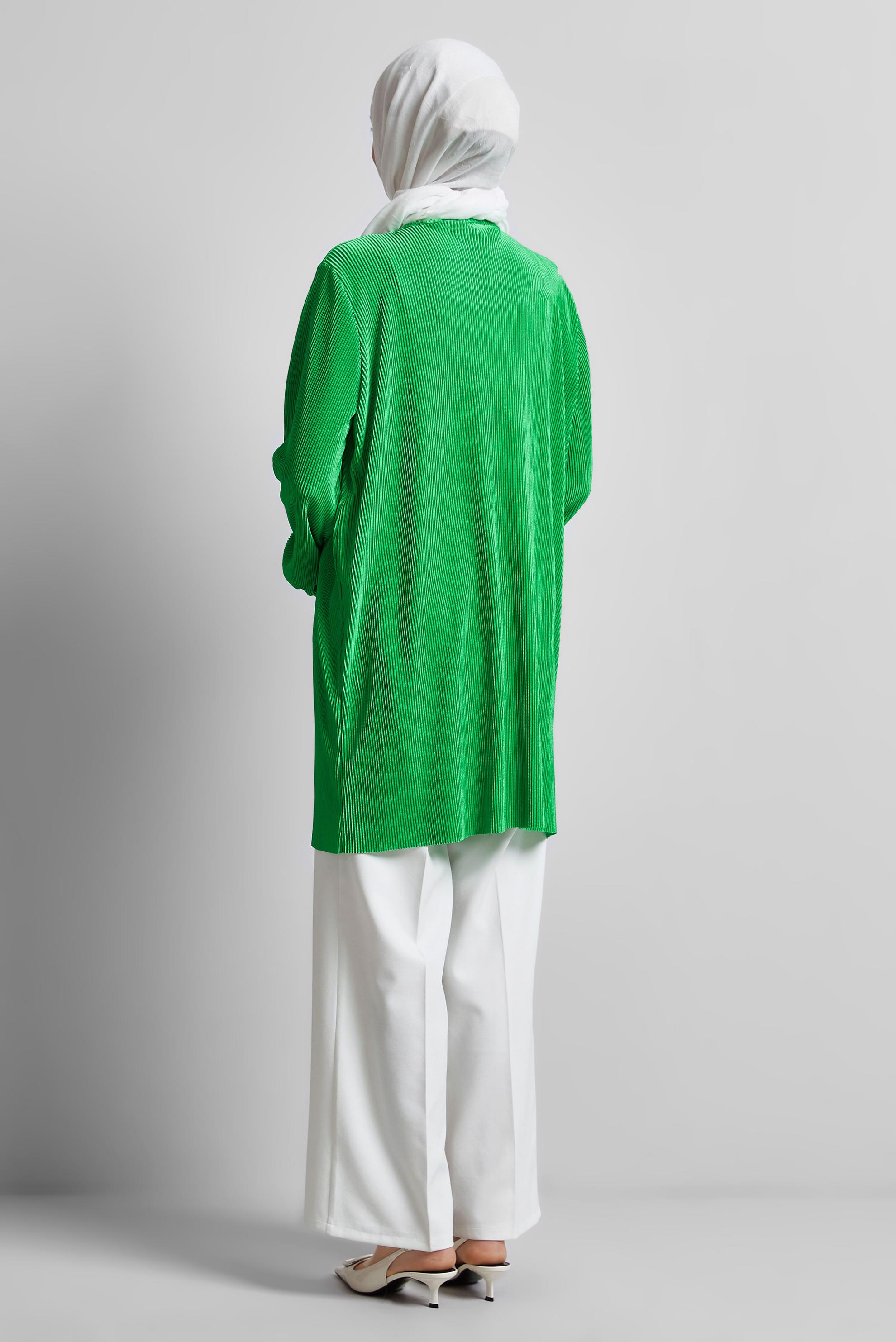 Tesettür giyim YEŞİL TAŞ DETAYLI TUNİK 44689