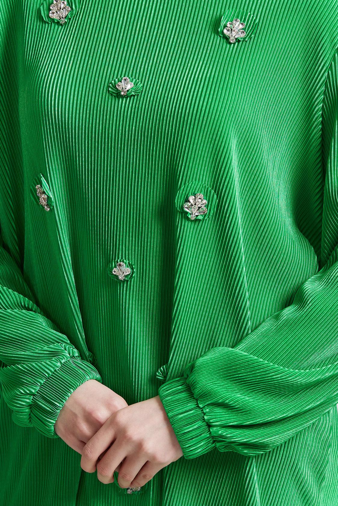 Tesettür giyim YEŞİL TAŞ DETAYLI TUNİK 44689