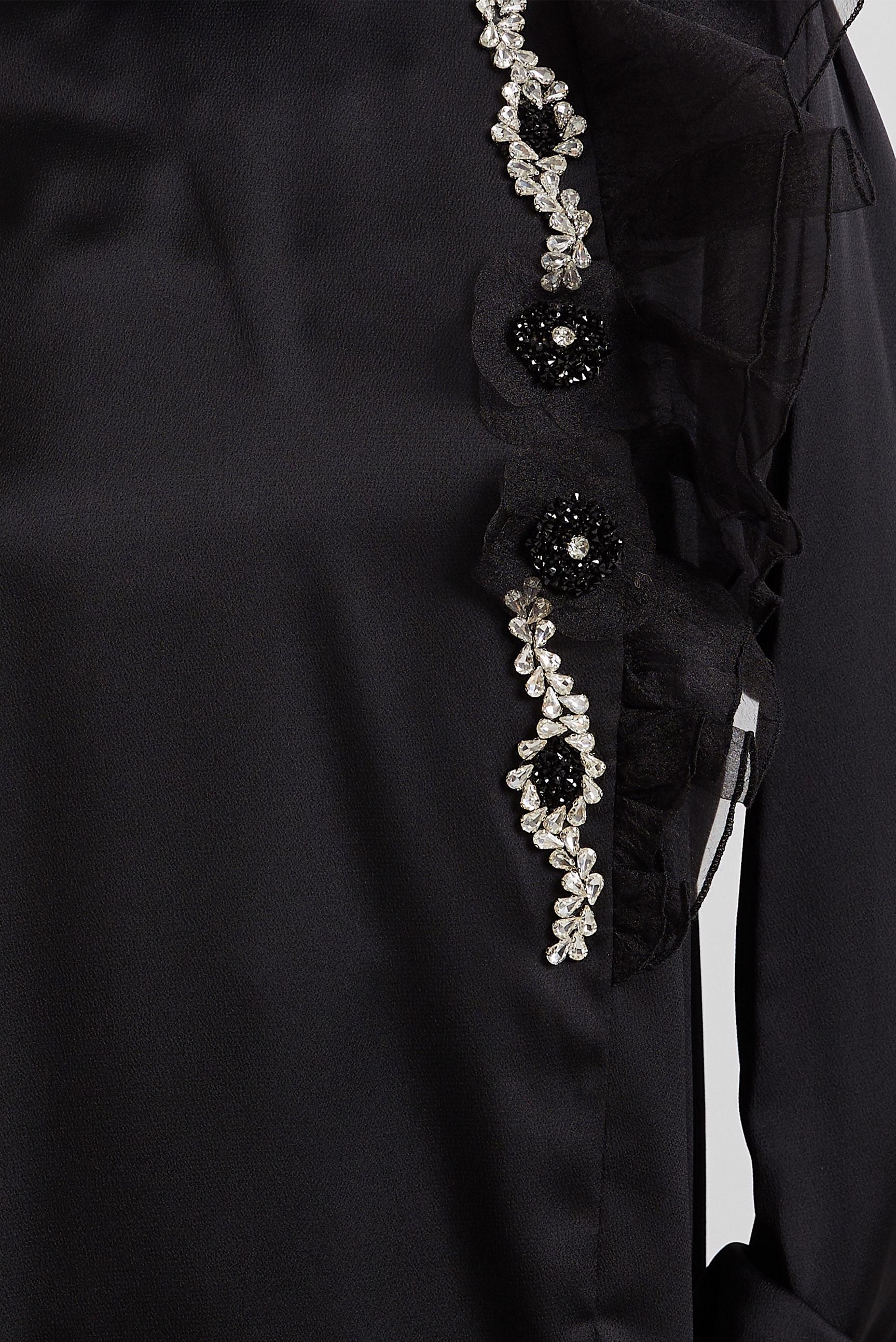 Tesettür giyim SİYAH FIRFIR DETAYLI TUNİK 44714