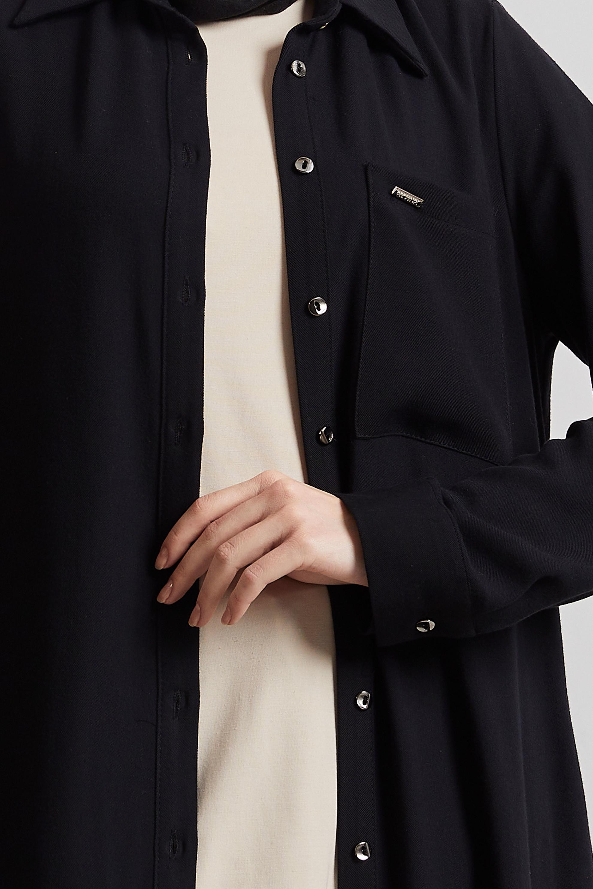 Tesettür giyim SİYAH UZUN TUNİK 44784