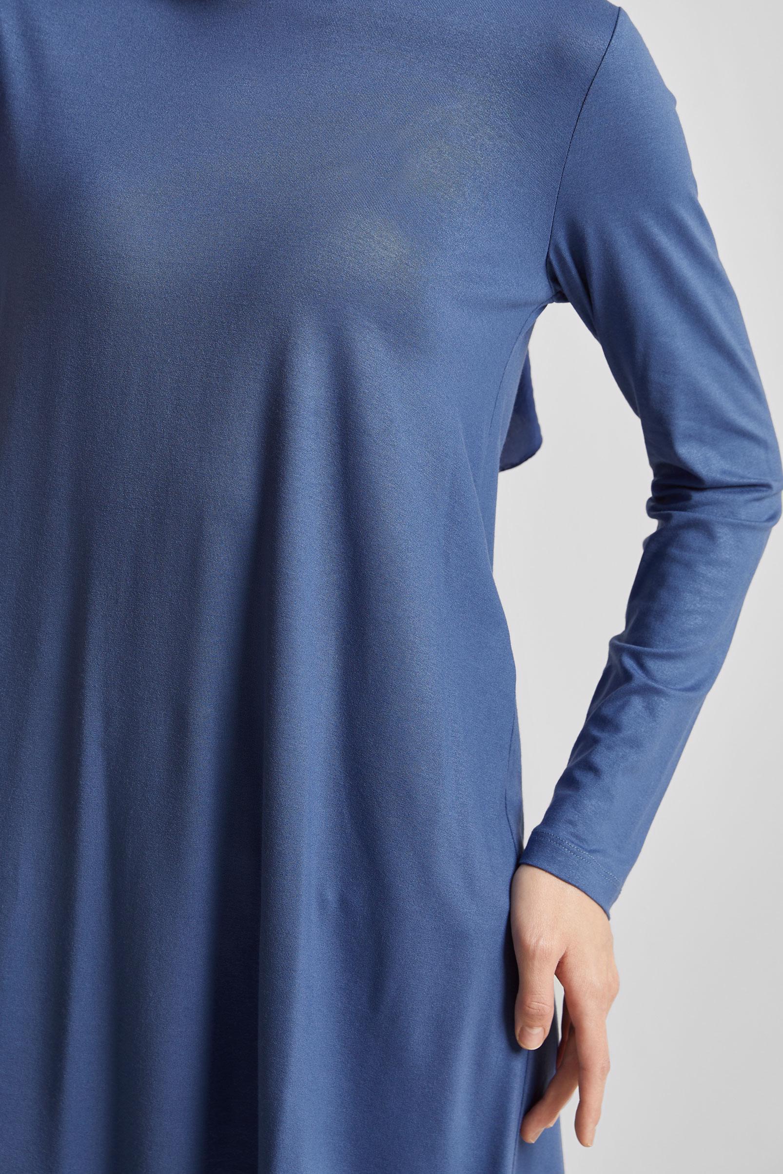 Tesettür giyim LACİVERT BİSİKLET YAKA TESETTÜR TUNİK 44788