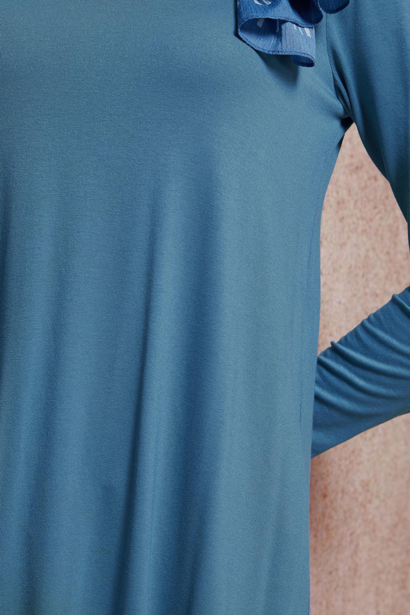 Hijab clothing BLUE CREW-NECK MODEST TUNIC 44788
