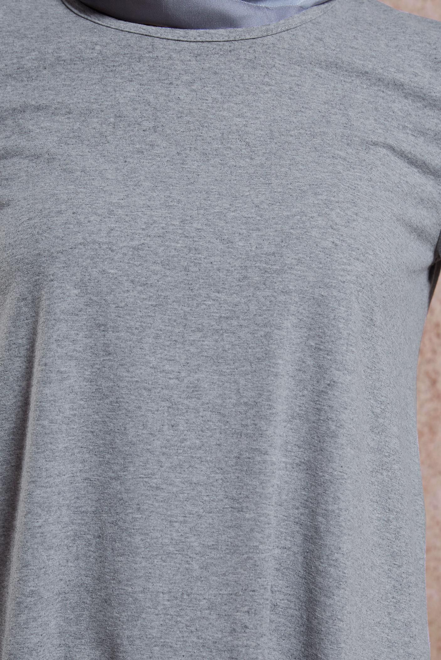 Hijab clothing GREY CREW-NECK MODEST TUNIC 44788