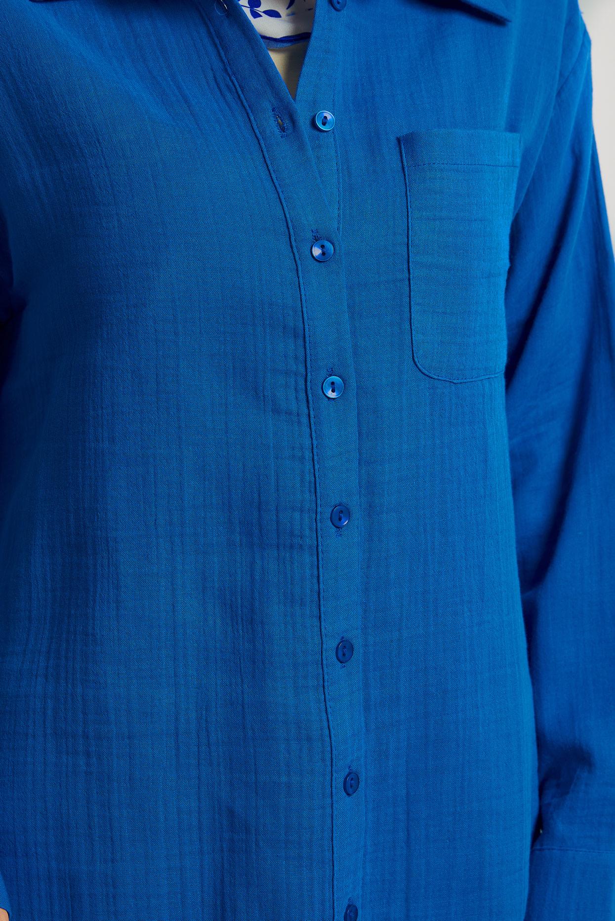 Tesettür giyim LACİVERT PAMUKLU GÖMLEK TUNİK 44811